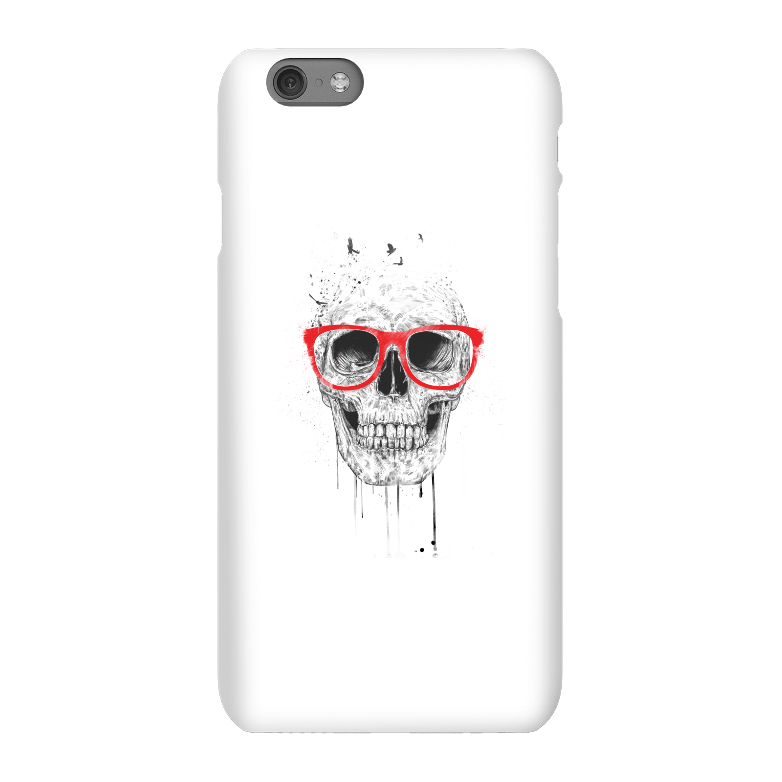 Balazs Solti Skull And Glasses Phone Case for iPhone and Android - iPhone 6S - Snap Case - Matte