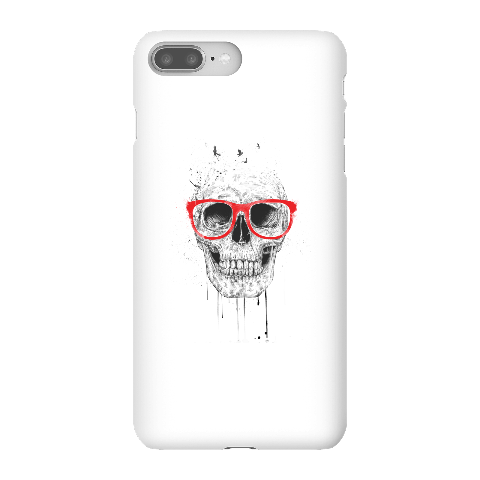 Balazs Solti Skull And Glasses Phone Case for iPhone and Android - iPhone 8 Plus - Snap Case - Matte