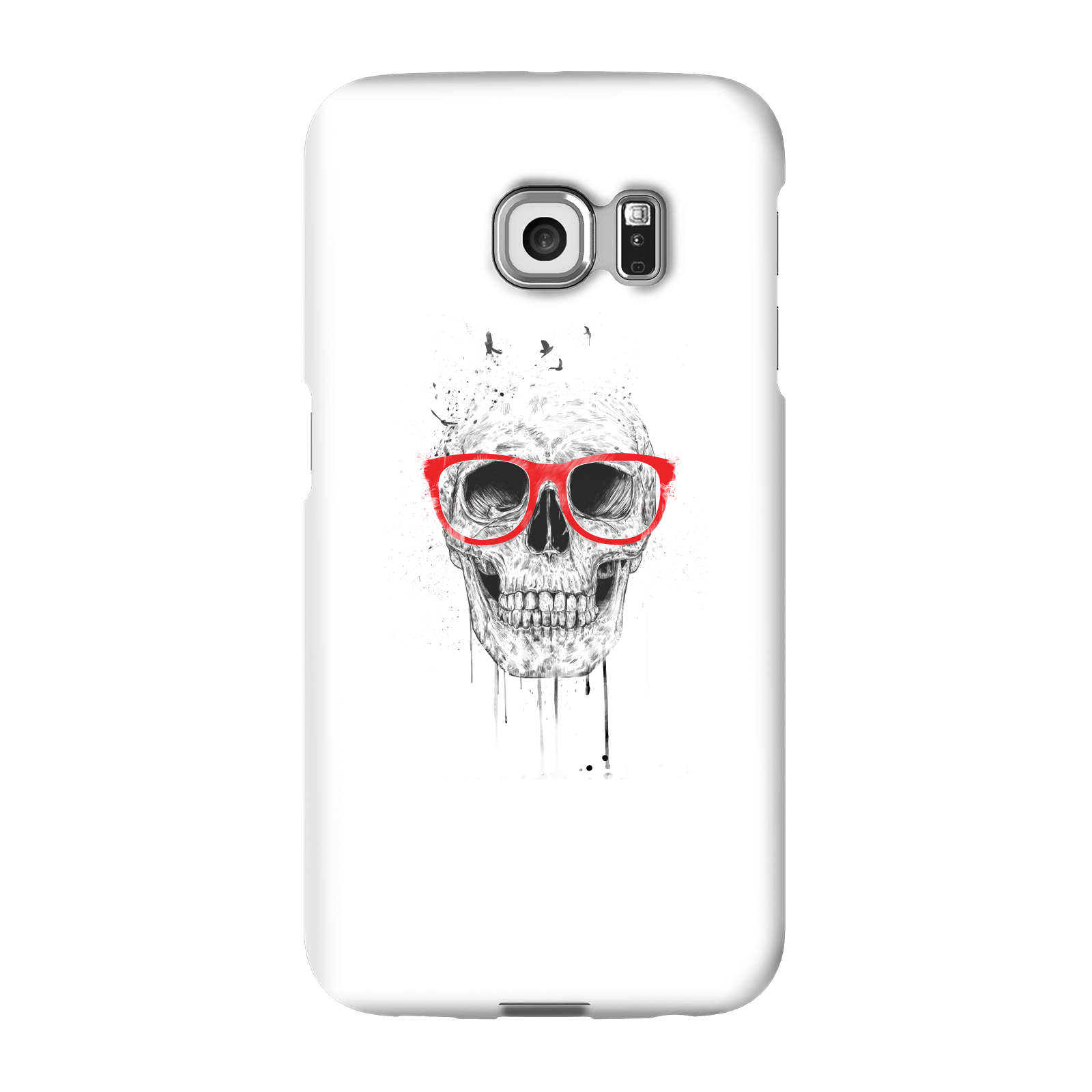Balazs Solti Skull And Glasses Phone Case for iPhone and Android - Samsung S6 Edge Plus - Snap Case - Matte