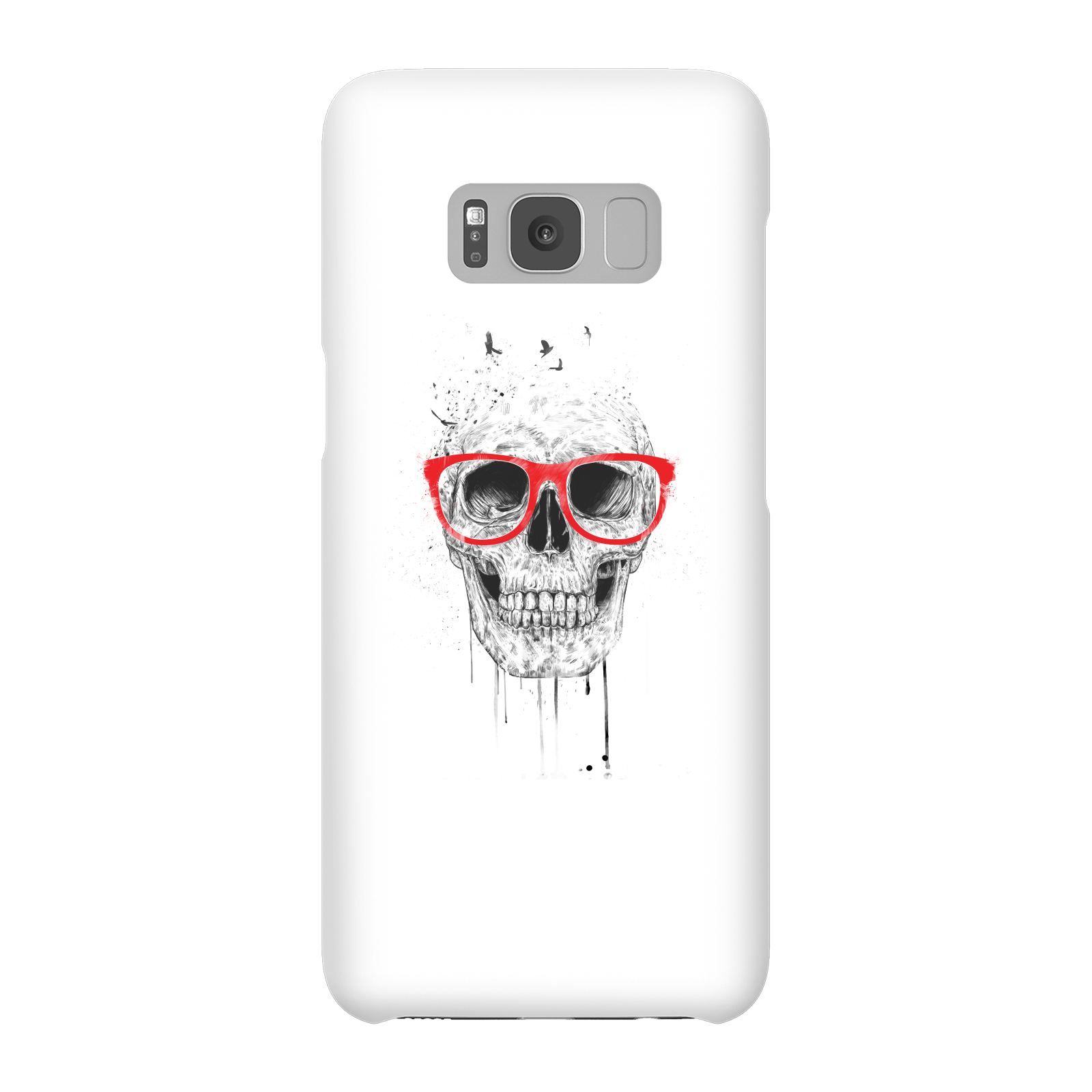 Balazs Solti Skull And Glasses Phone Case for iPhone and Android - Samsung S8 - Snap Case - Matte