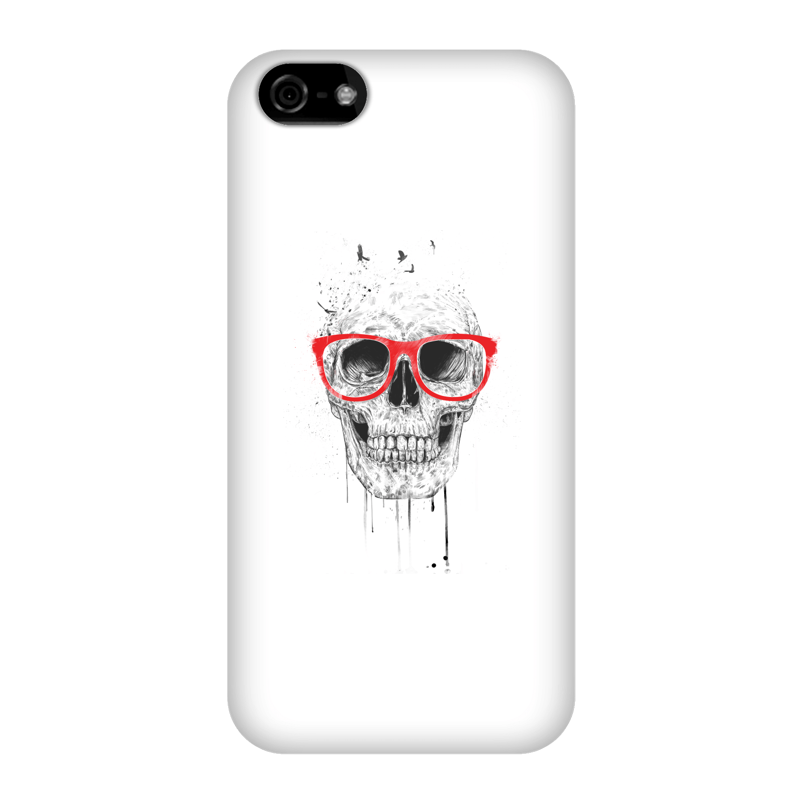 Balazs Solti Skull And Glasses Phone Case for iPhone and Android - iPhone 5C - Snap Case - Gloss