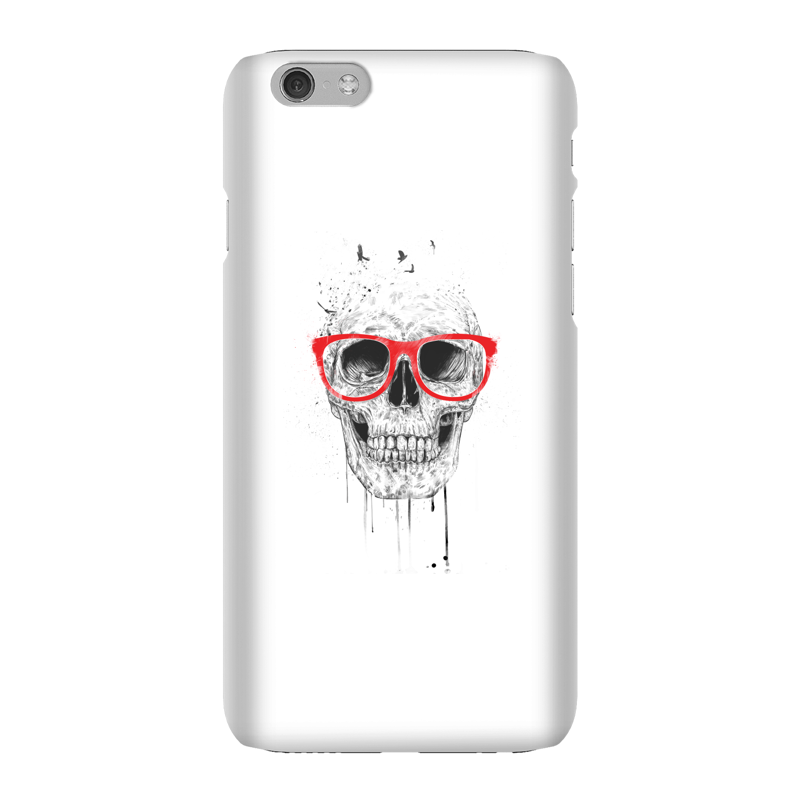 Balazs Solti Skull And Glasses Phone Case for iPhone and Android - iPhone 6 - Snap Case - Gloss