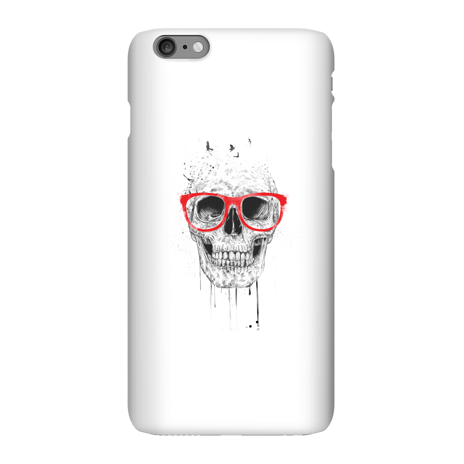 Balazs Solti Skull And Glasses Phone Case for iPhone and Android - iPhone 6 Plus - Snap Case - Gloss