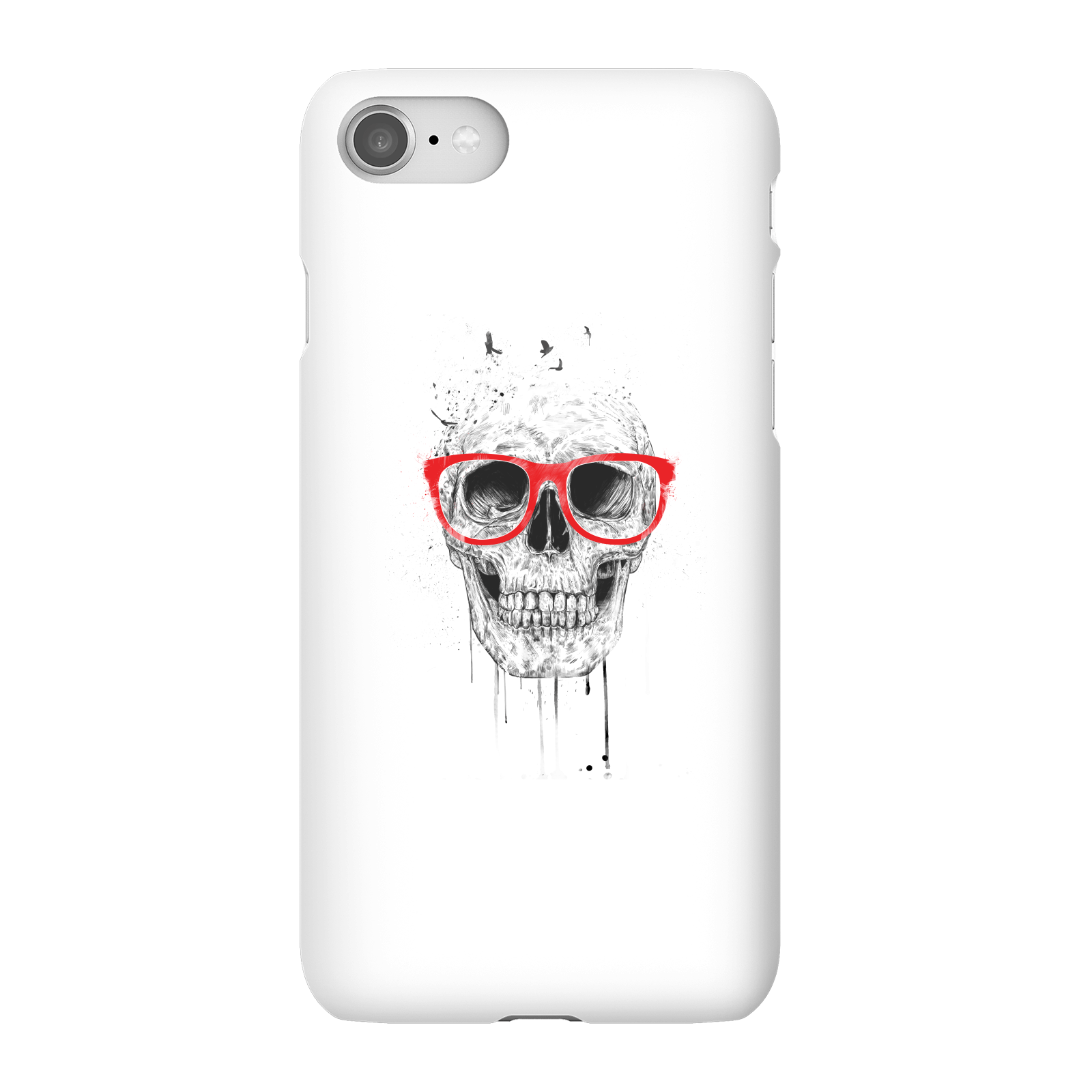 Balazs Solti Skull And Glasses Phone Case for iPhone and Android - iPhone 8 - Snap Case - Gloss