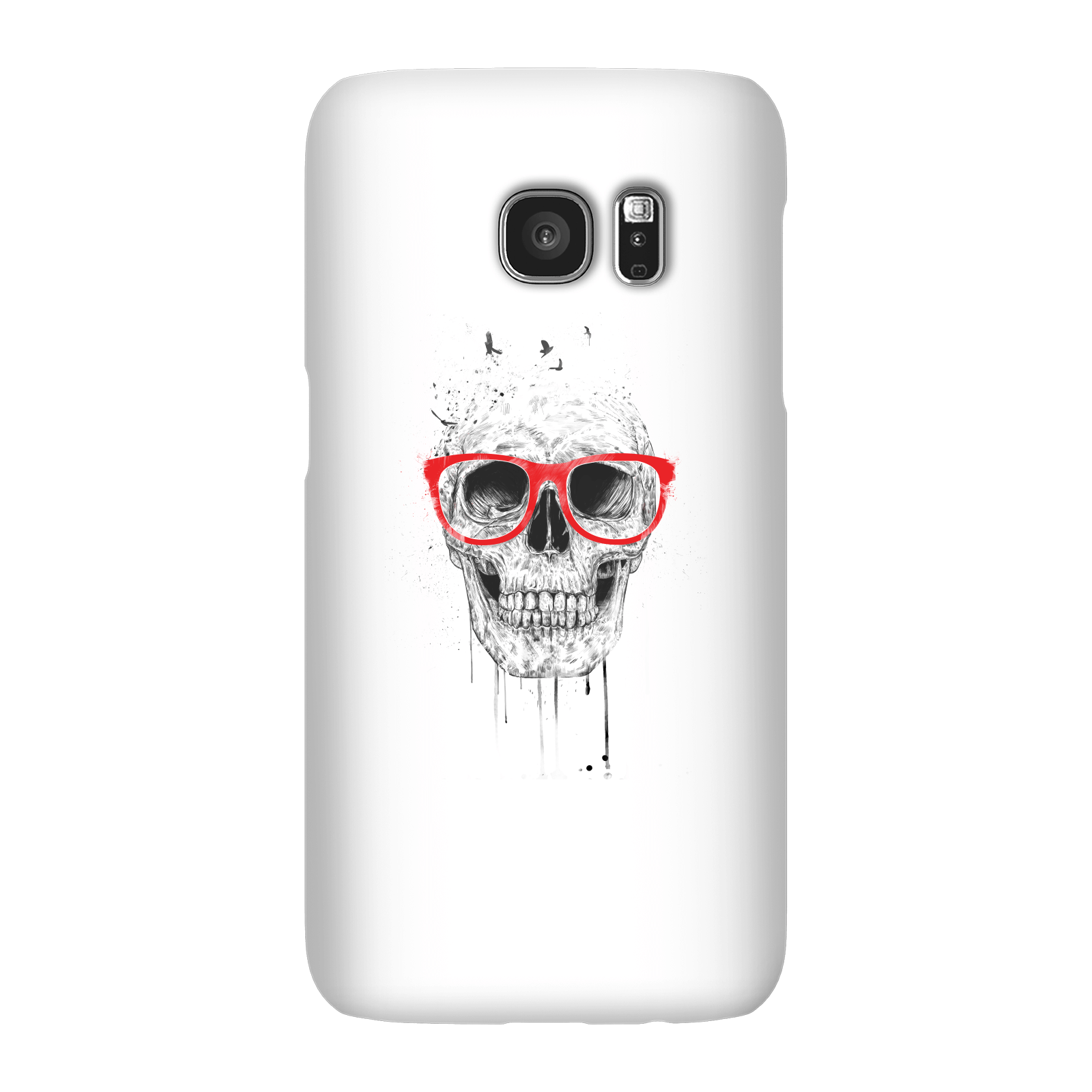 Balazs Solti Skull And Glasses Phone Case for iPhone and Android - Samsung S7 - Snap Case - Gloss
