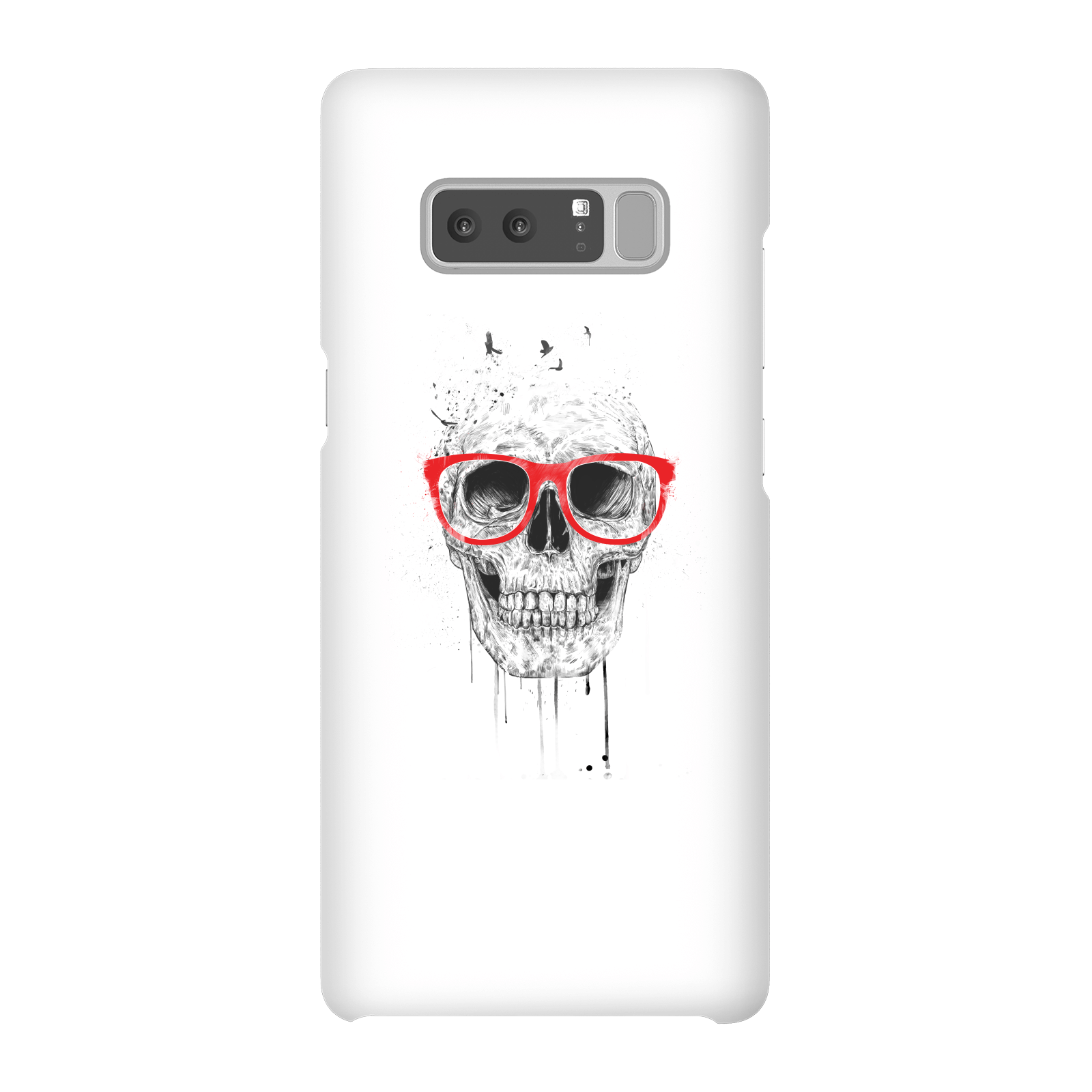 Balazs Solti Skull And Glasses Phone Case for iPhone and Android - Samsung Note 8 - Snap Case - Gloss