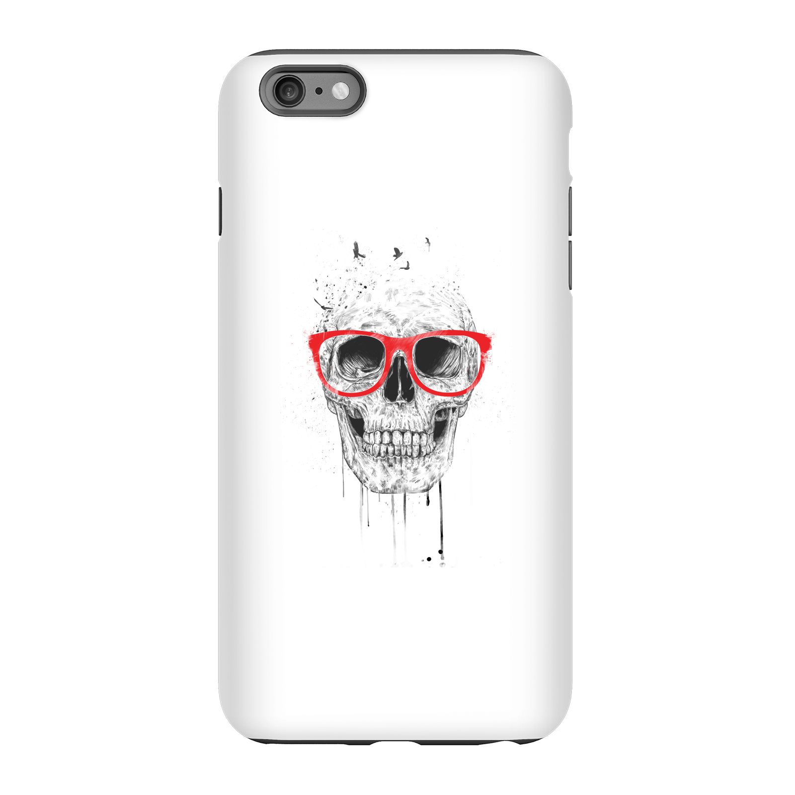 Balazs Solti Skull And Glasses Phone Case for iPhone and Android - iPhone 6 Plus - Tough Case - Gloss