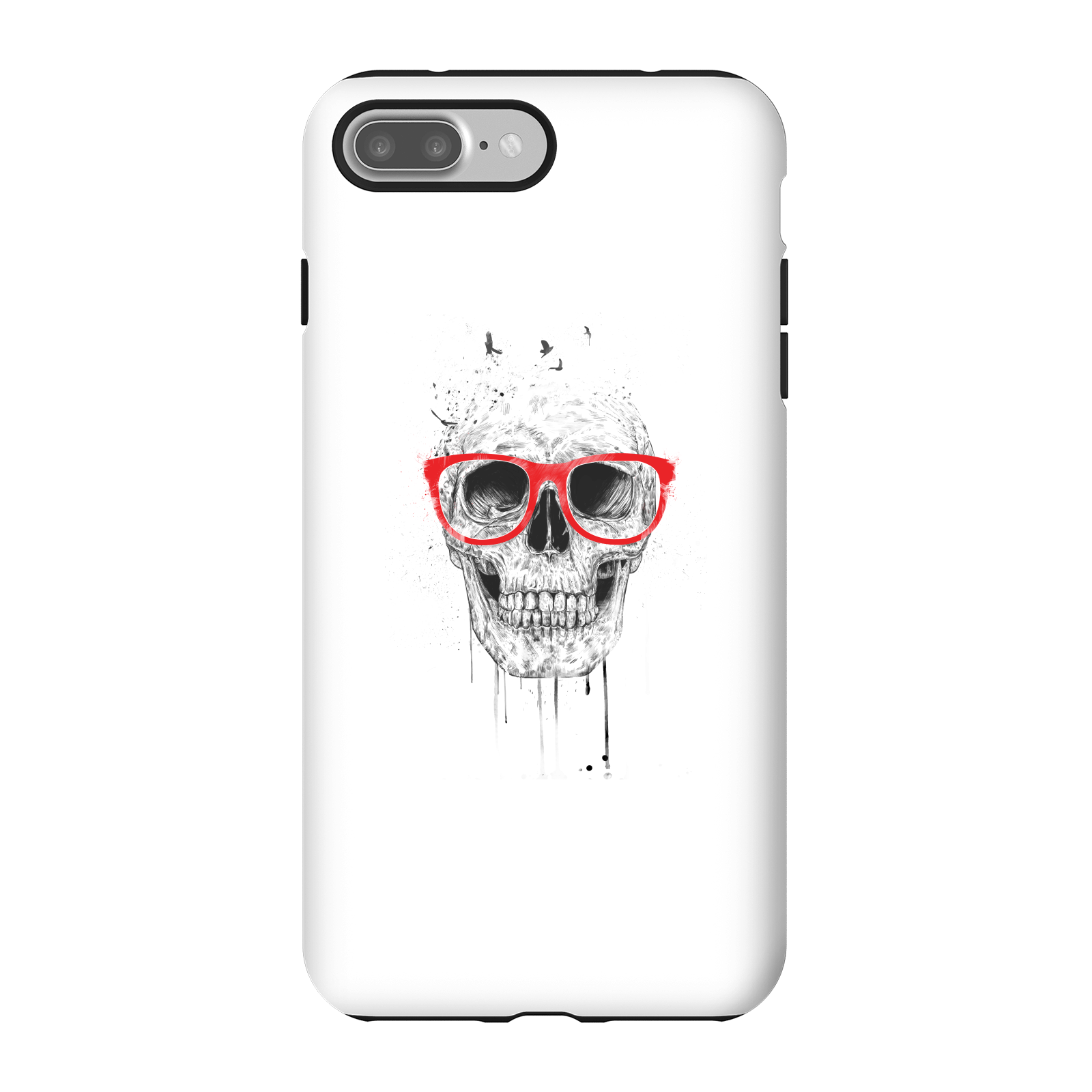 Balazs Solti Skull And Glasses Phone Case for iPhone and Android - iPhone 7 Plus - Tough Case - Gloss