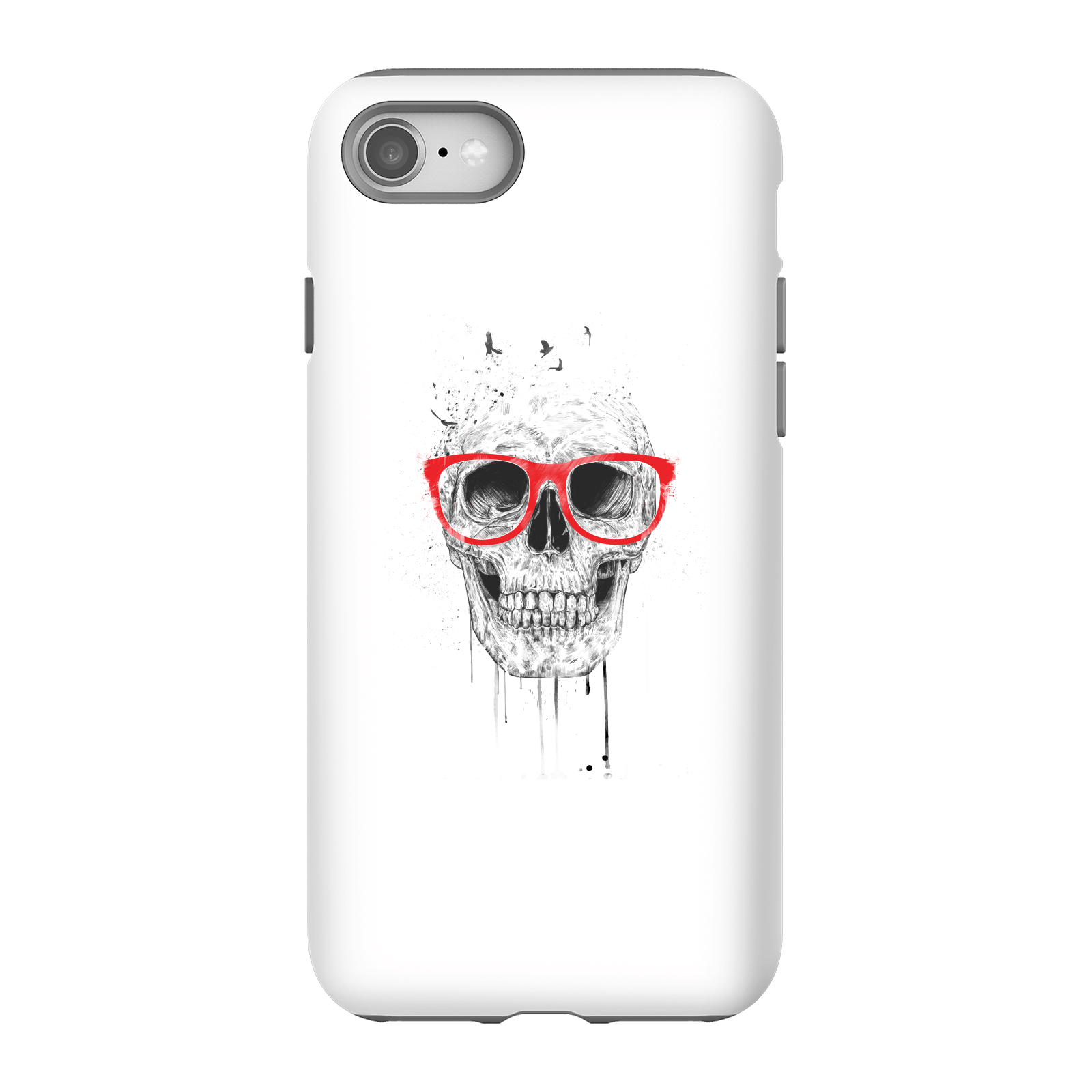 Balazs Solti Skull And Glasses Phone Case for iPhone and Android - iPhone 8 - Tough Case - Gloss