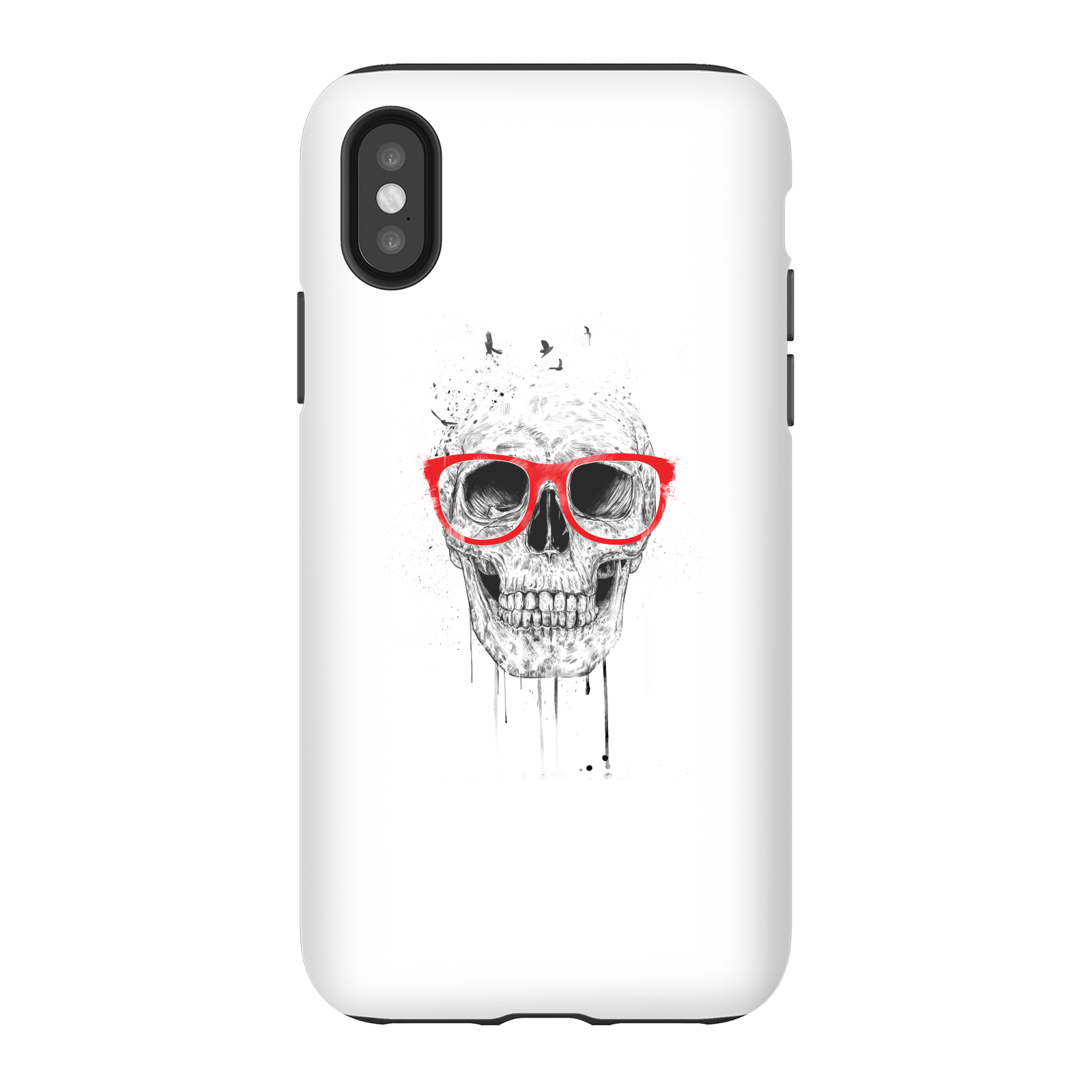 Balazs Solti Skull And Glasses Phone Case for iPhone and Android - iPhone X - Tough Case - Gloss
