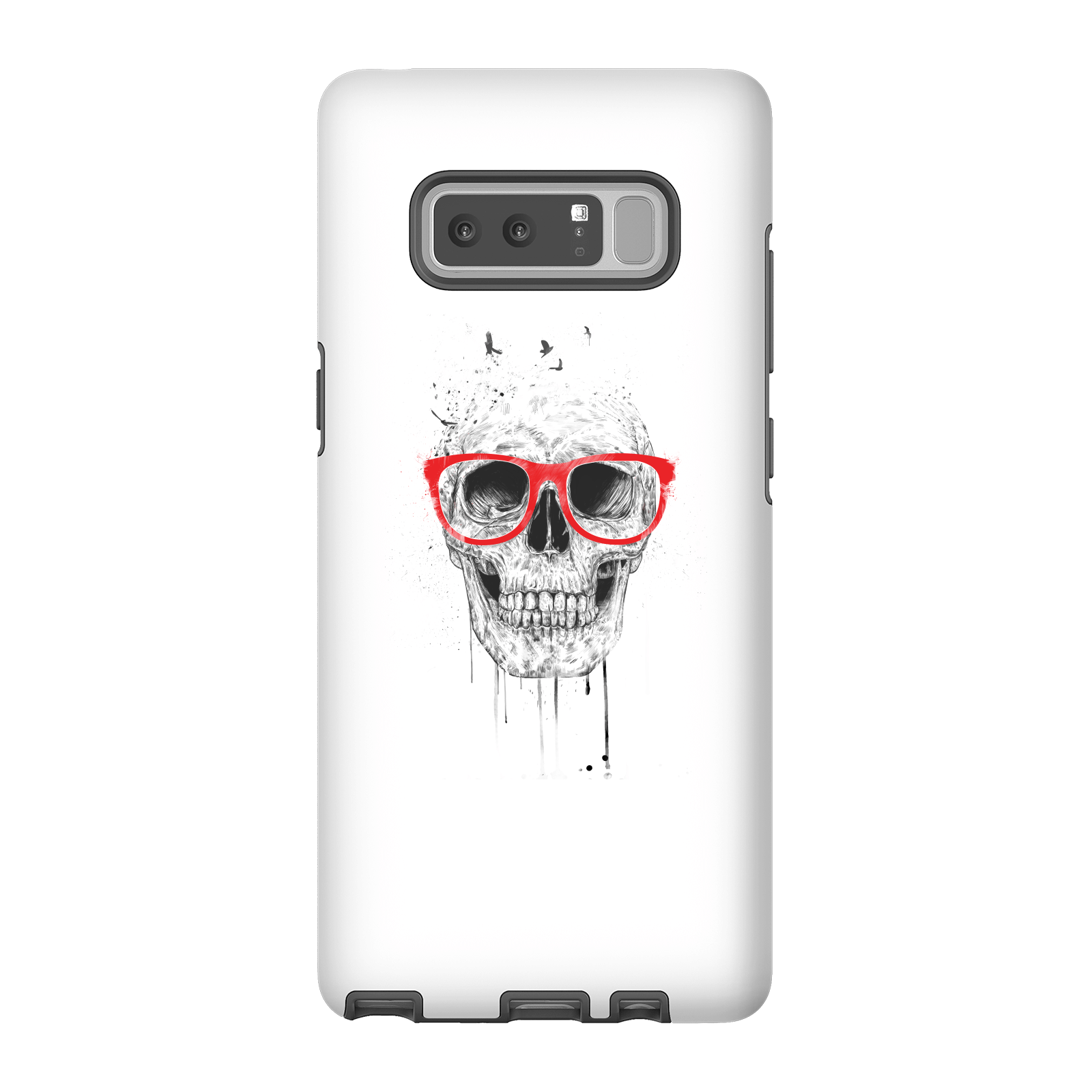 Balazs Solti Skull And Glasses Phone Case for iPhone and Android - Samsung Note 8 - Tough Case - Gloss