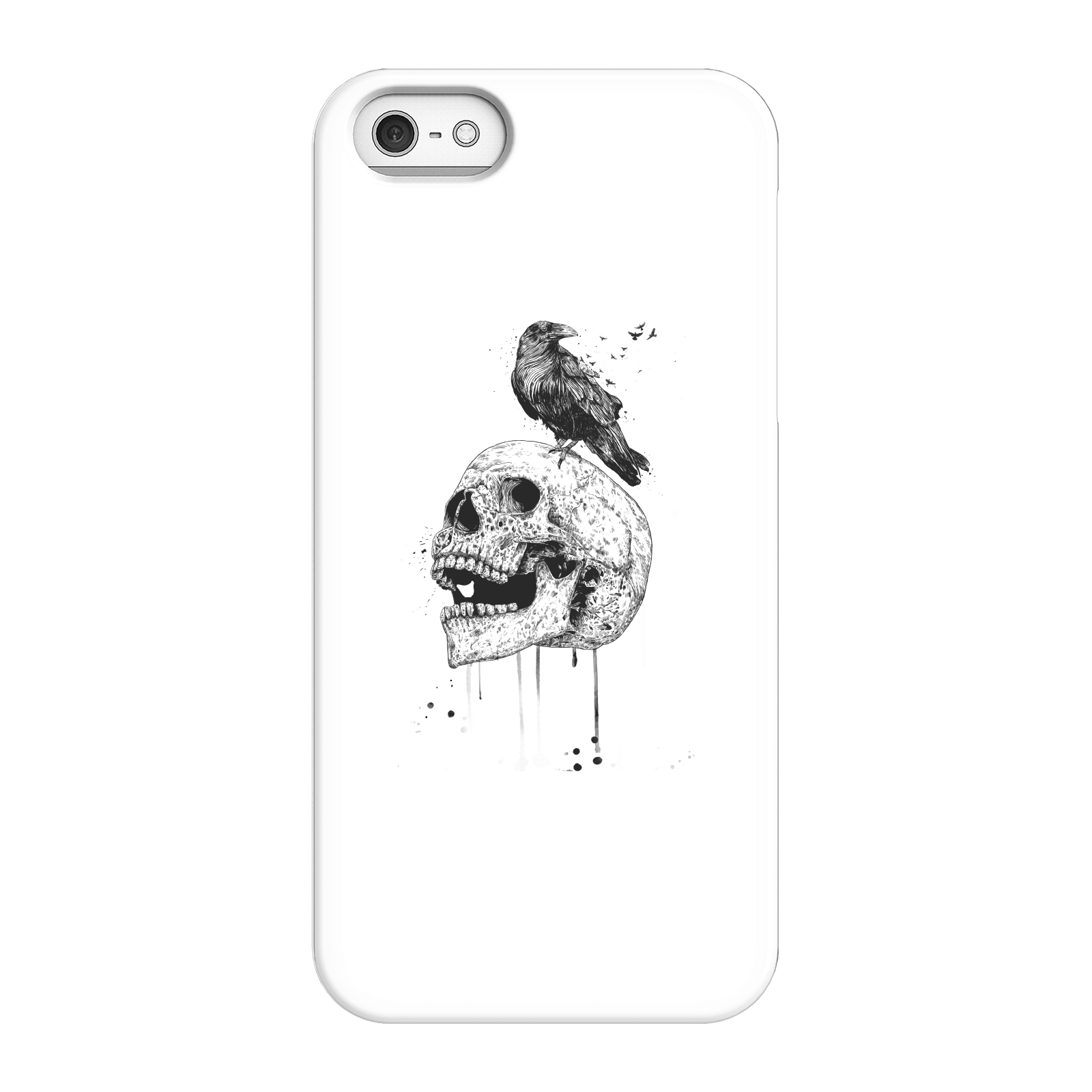 Balazs Solti Skull And Crow Phone Case for iPhone and Android - iPhone 5/5s - Snap Case - Matte