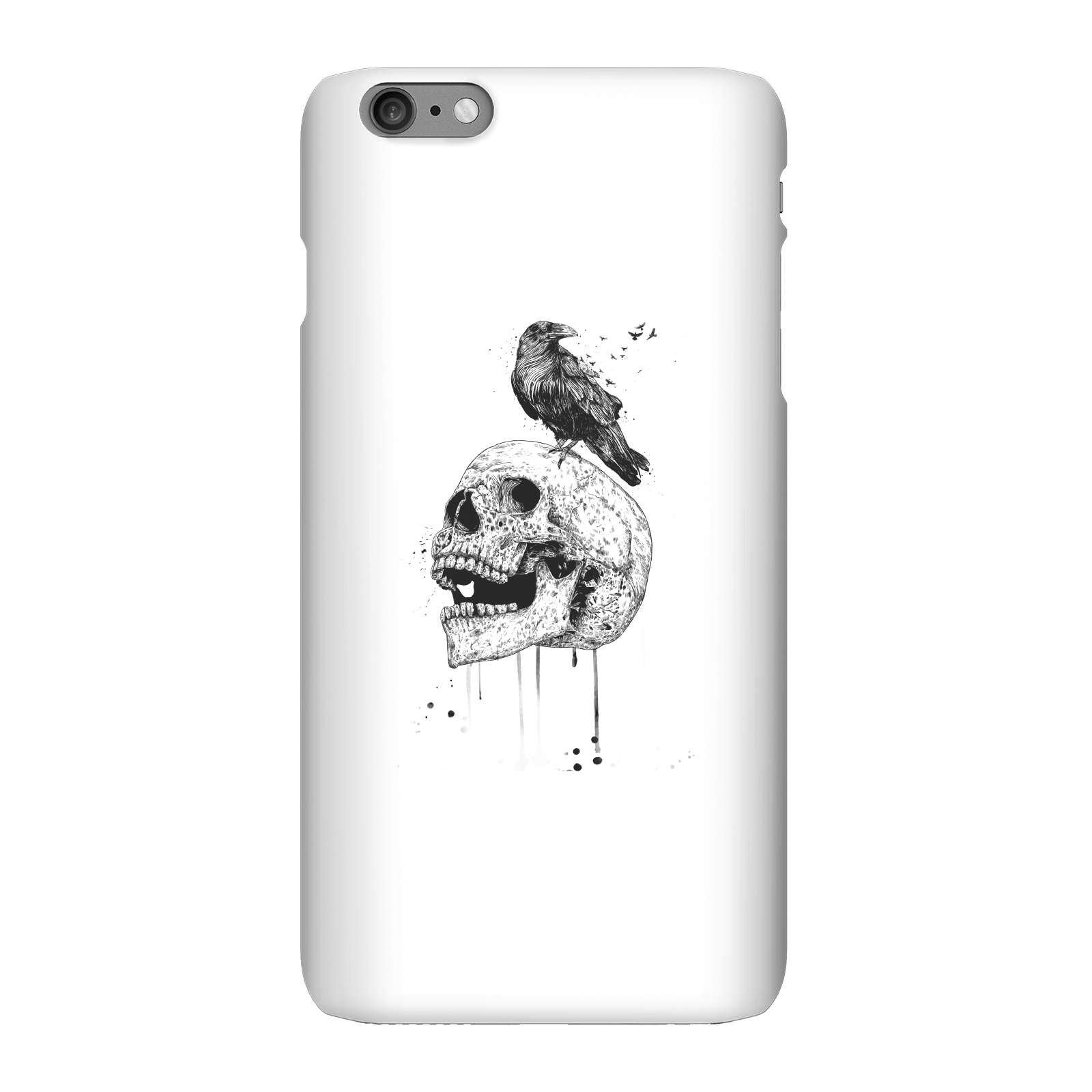 Balazs Solti Skull And Crow Phone Case for iPhone and Android - iPhone 6 Plus - Snap Case - Matte