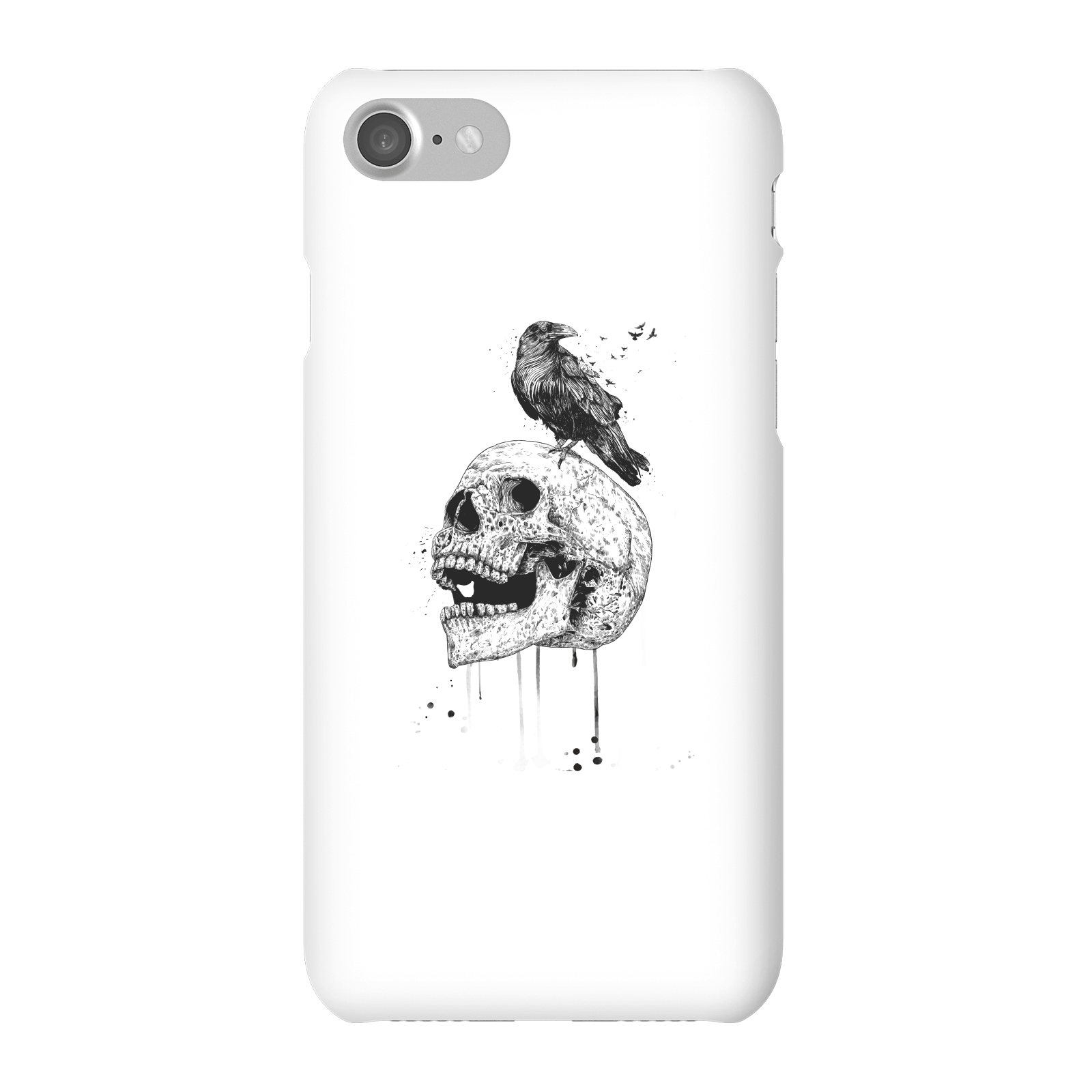 Balazs Solti Skull And Crow Phone Case for iPhone and Android - iPhone 7 - Snap Case - Matte