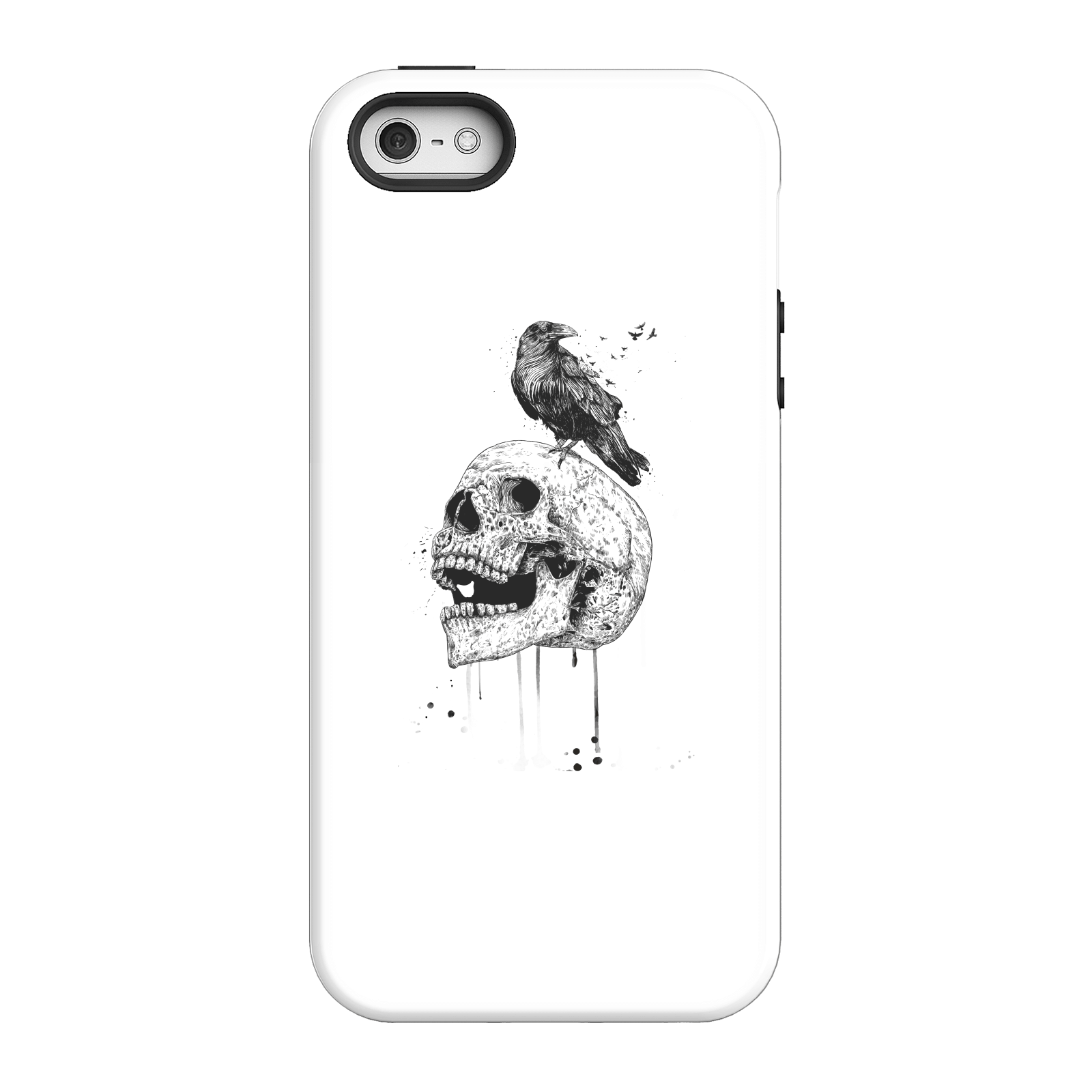 Balazs Solti Skull And Crow Phone Case for iPhone and Android - iPhone 5/5s - Tough Case - Matte