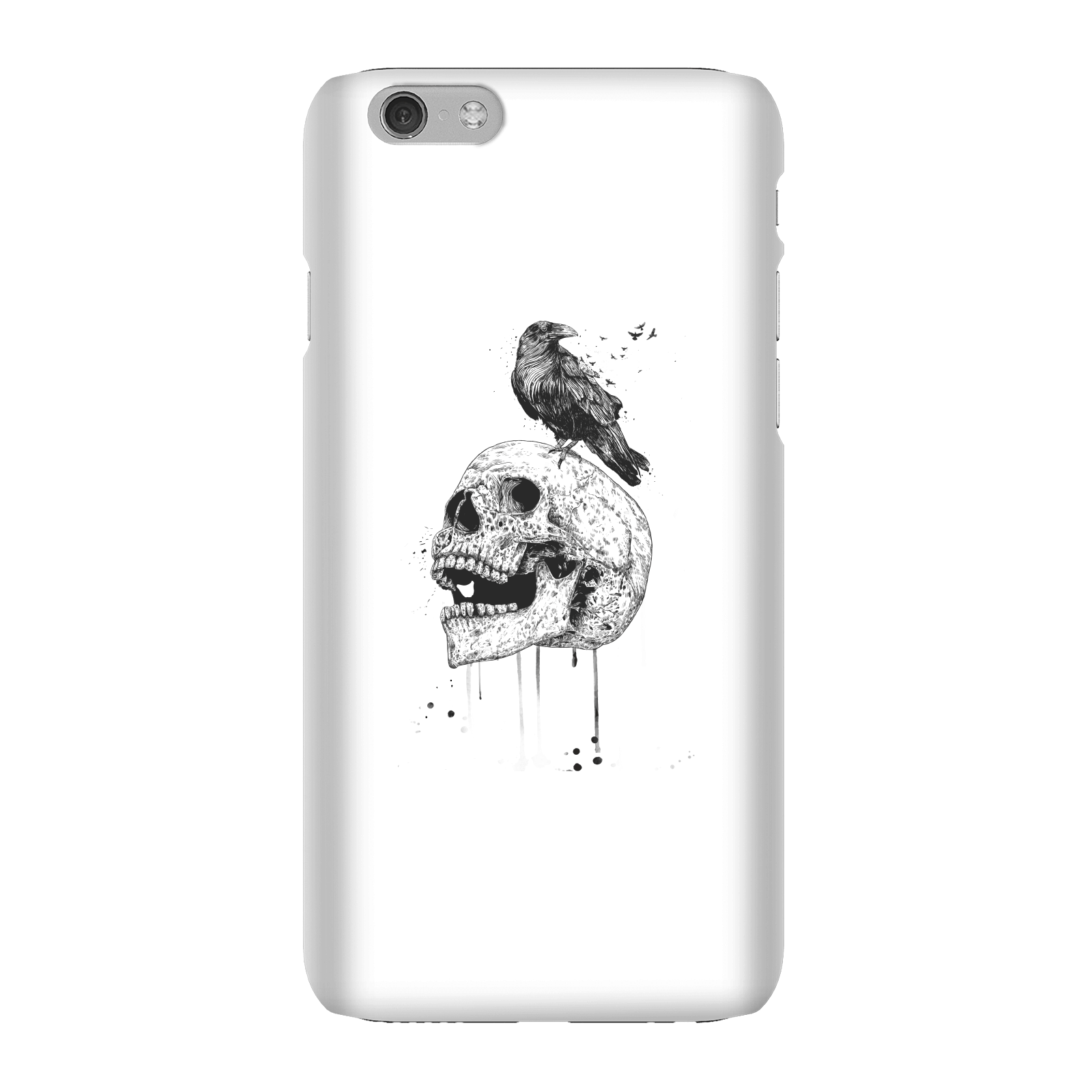 Balazs Solti Skull And Crow Phone Case for iPhone and Android - iPhone 6 - Snap Case - Gloss