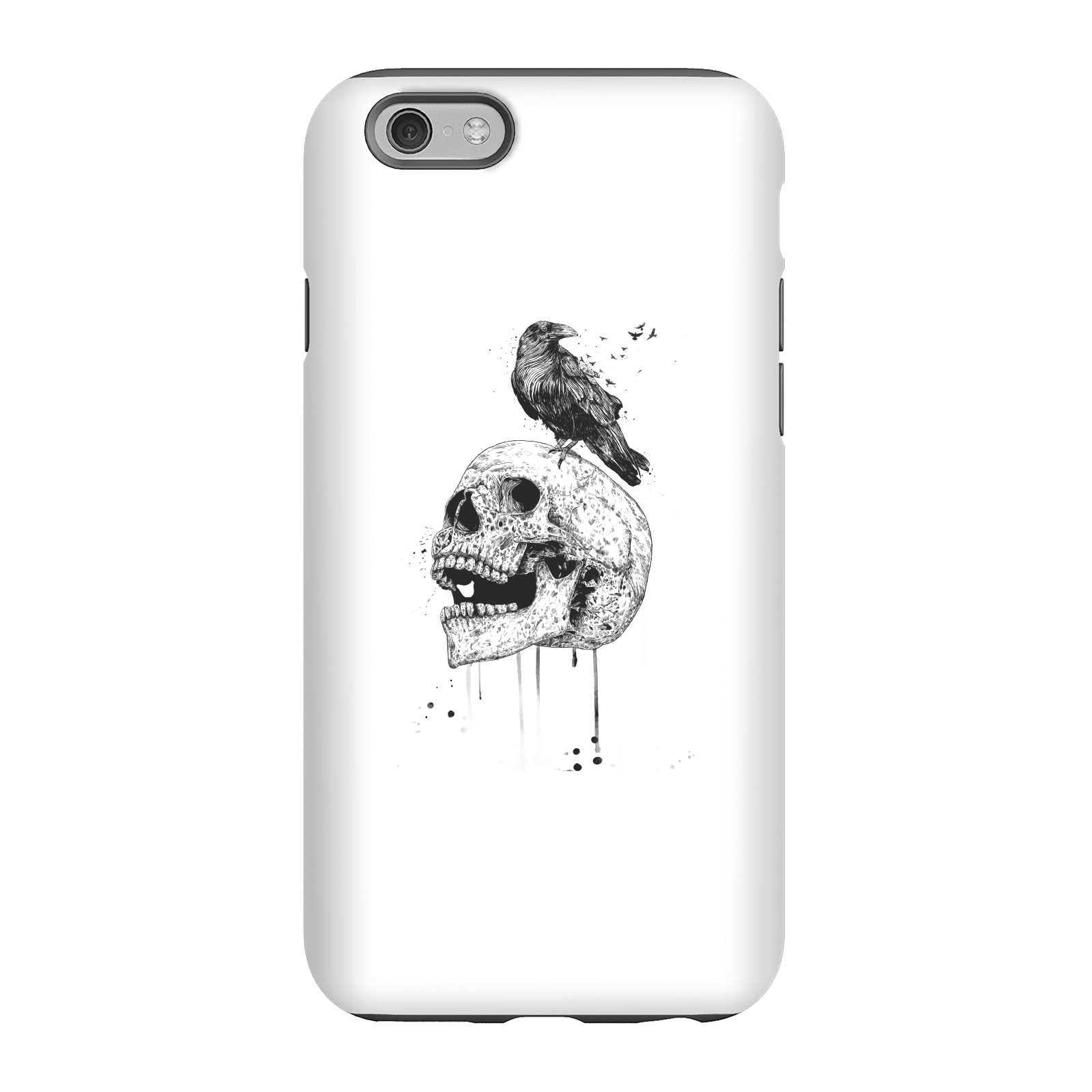 Balazs Solti Skull And Crow Phone Case for iPhone and Android - iPhone 6 - Tough Case - Gloss