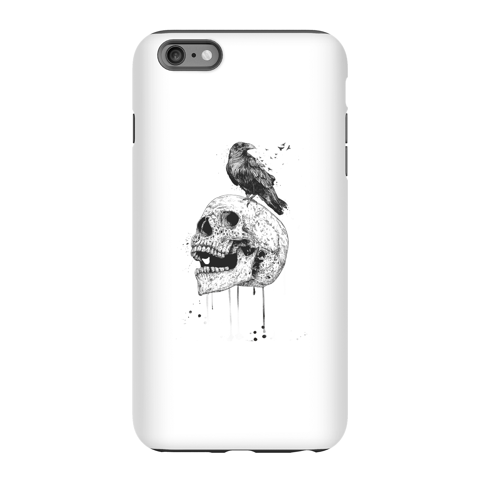 Balazs Solti Skull And Crow Phone Case for iPhone and Android - iPhone 6 Plus - Tough Case - Gloss