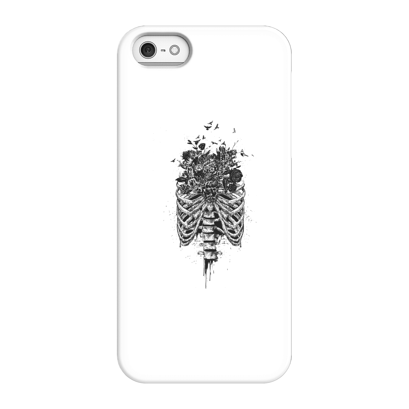 Balazs Solti Ribcage And Flowers Phone Case for iPhone and Android - iPhone 5/5s - Snap Case - Matte