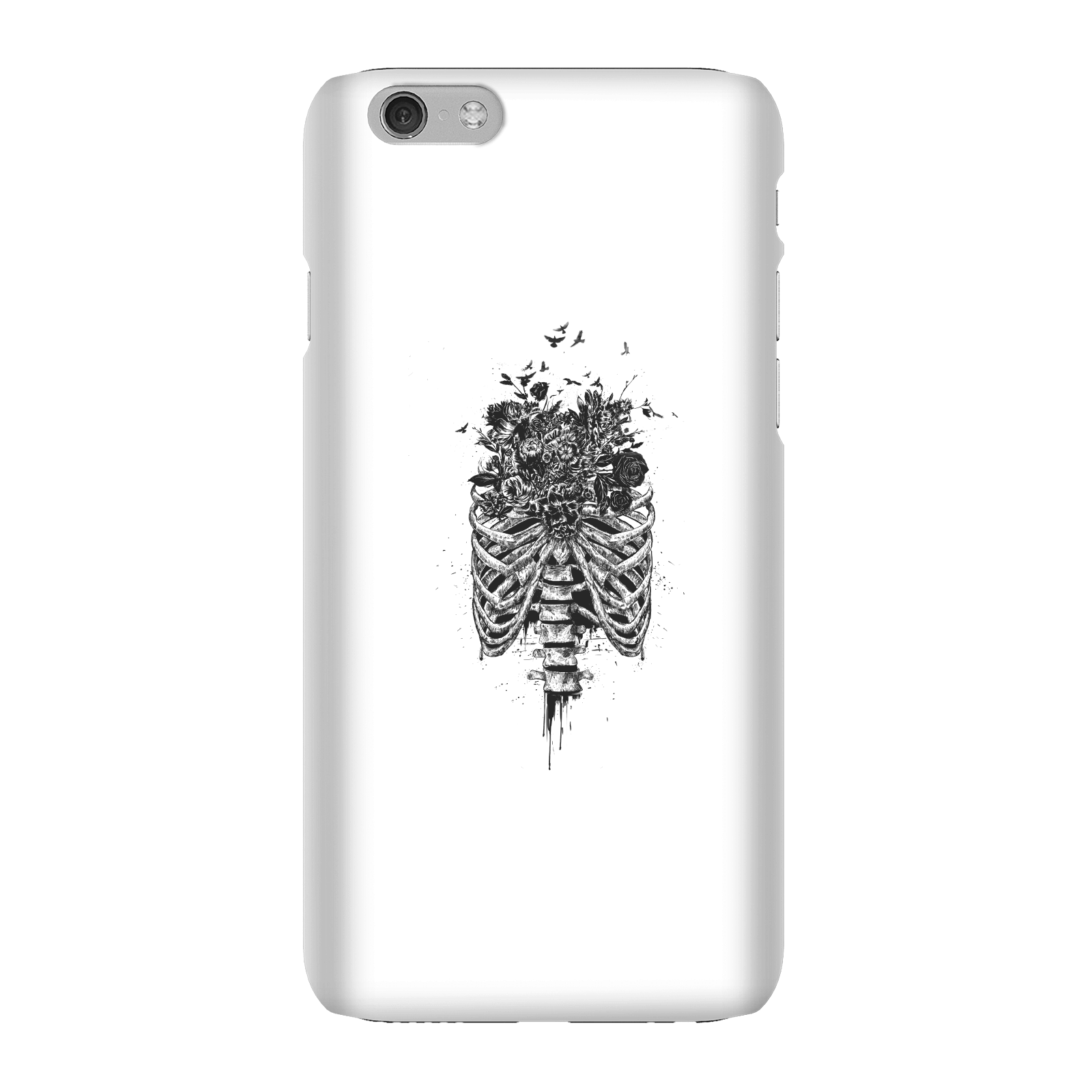 Balazs Solti Ribcage And Flowers Phone Case for iPhone and Android - iPhone 6 - Snap Case - Matte
