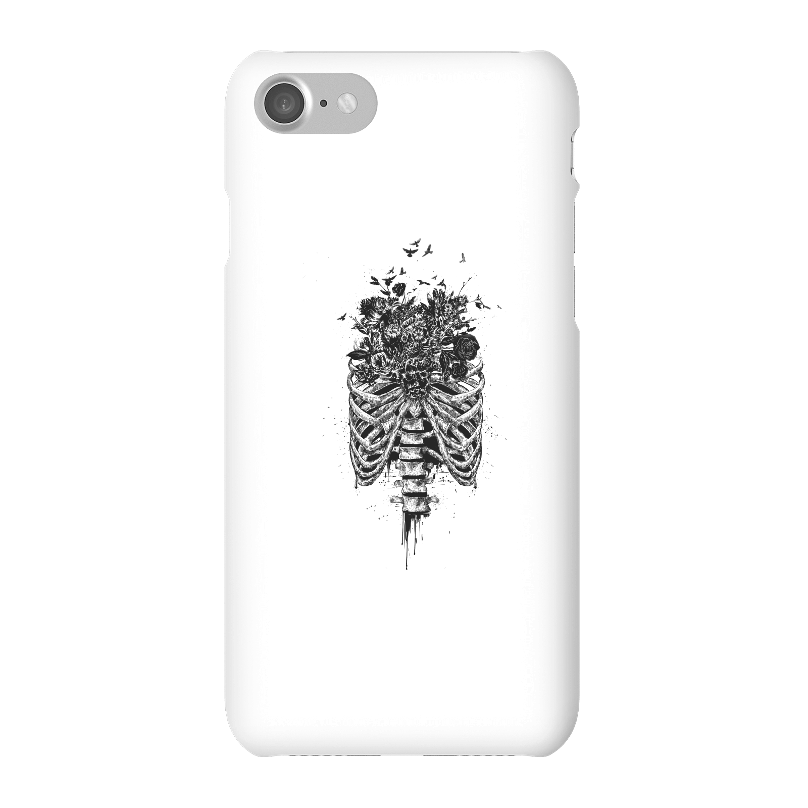 Balazs Solti Ribcage And Flowers Phone Case for iPhone and Android - iPhone 7 - Snap Case - Matte