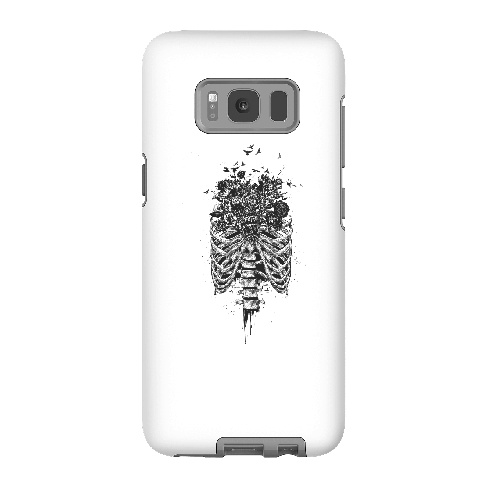 Balazs Solti Ribcage And Flowers Phone Case for iPhone and Android - Samsung S8 - Tough Case - Matte