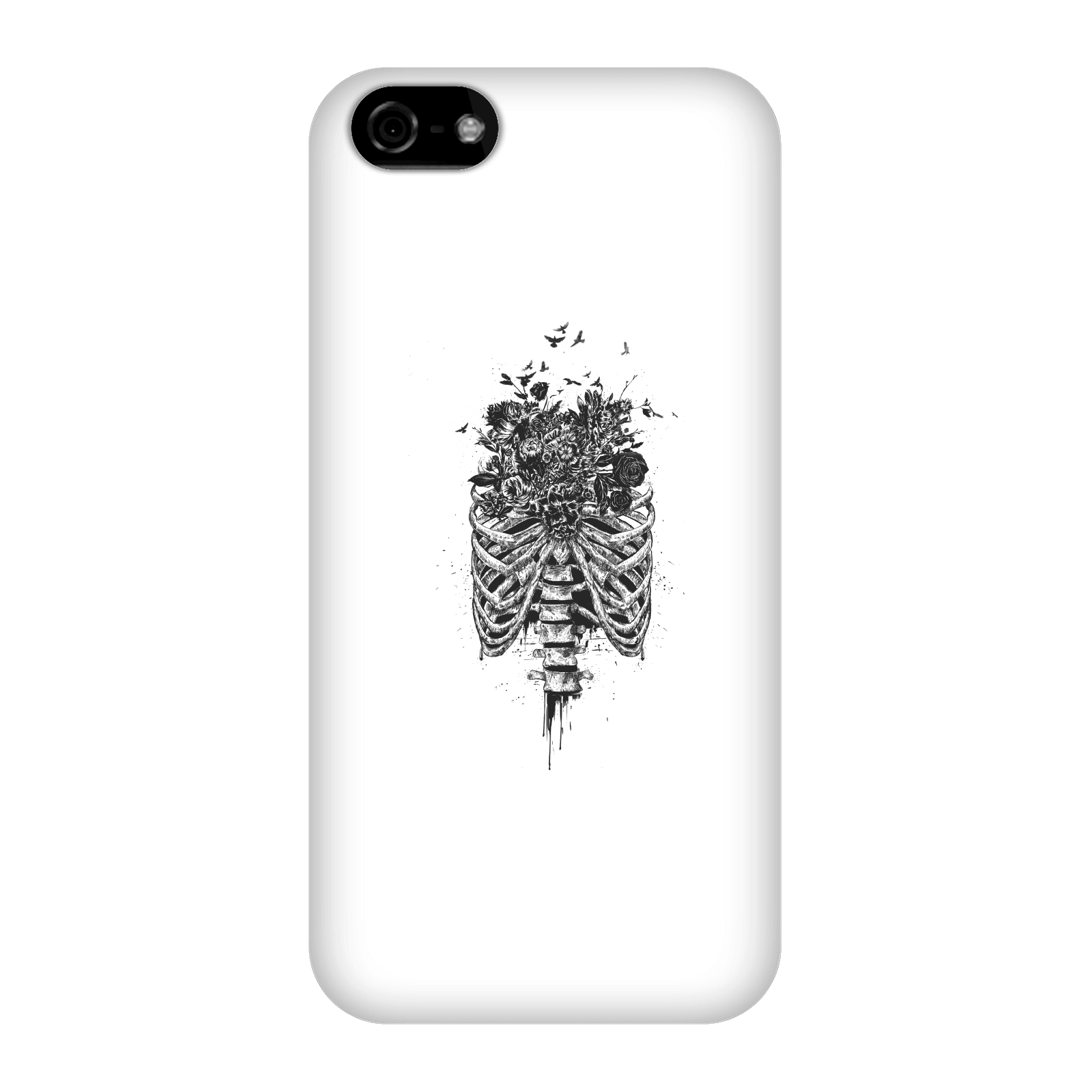 Balazs Solti Ribcage And Flowers Phone Case for iPhone and Android - iPhone 5C - Snap Case - Gloss