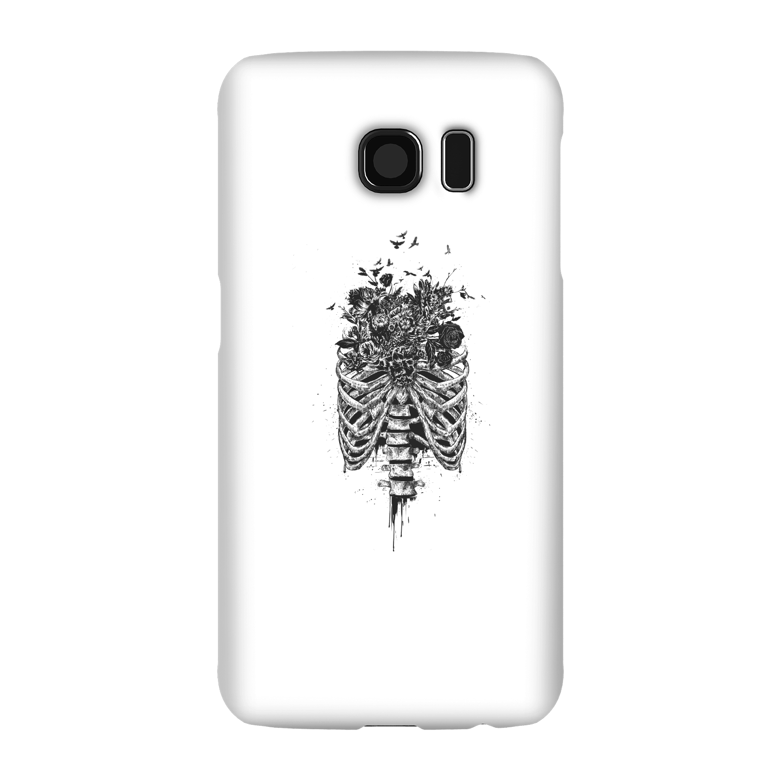 Balazs Solti Ribcage And Flowers Phone Case for iPhone and Android - Samsung S6 - Snap Case - Gloss