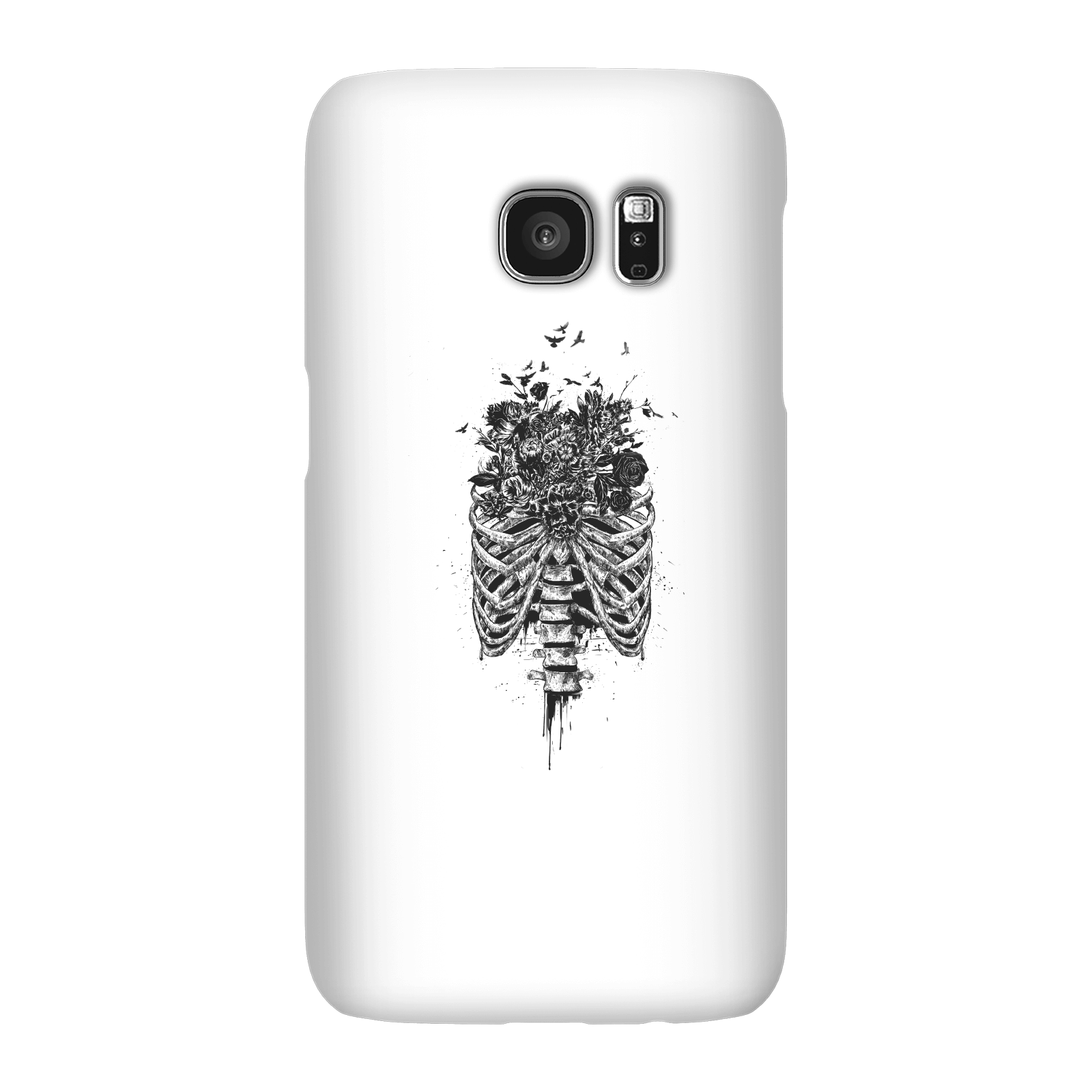 Balazs Solti Ribcage And Flowers Phone Case for iPhone and Android - Samsung S7 - Snap Case - Gloss