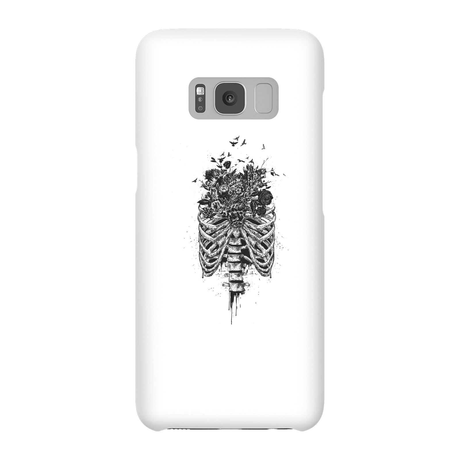 Balazs Solti Ribcage And Flowers Phone Case for iPhone and Android - Samsung S8 - Snap Case - Gloss