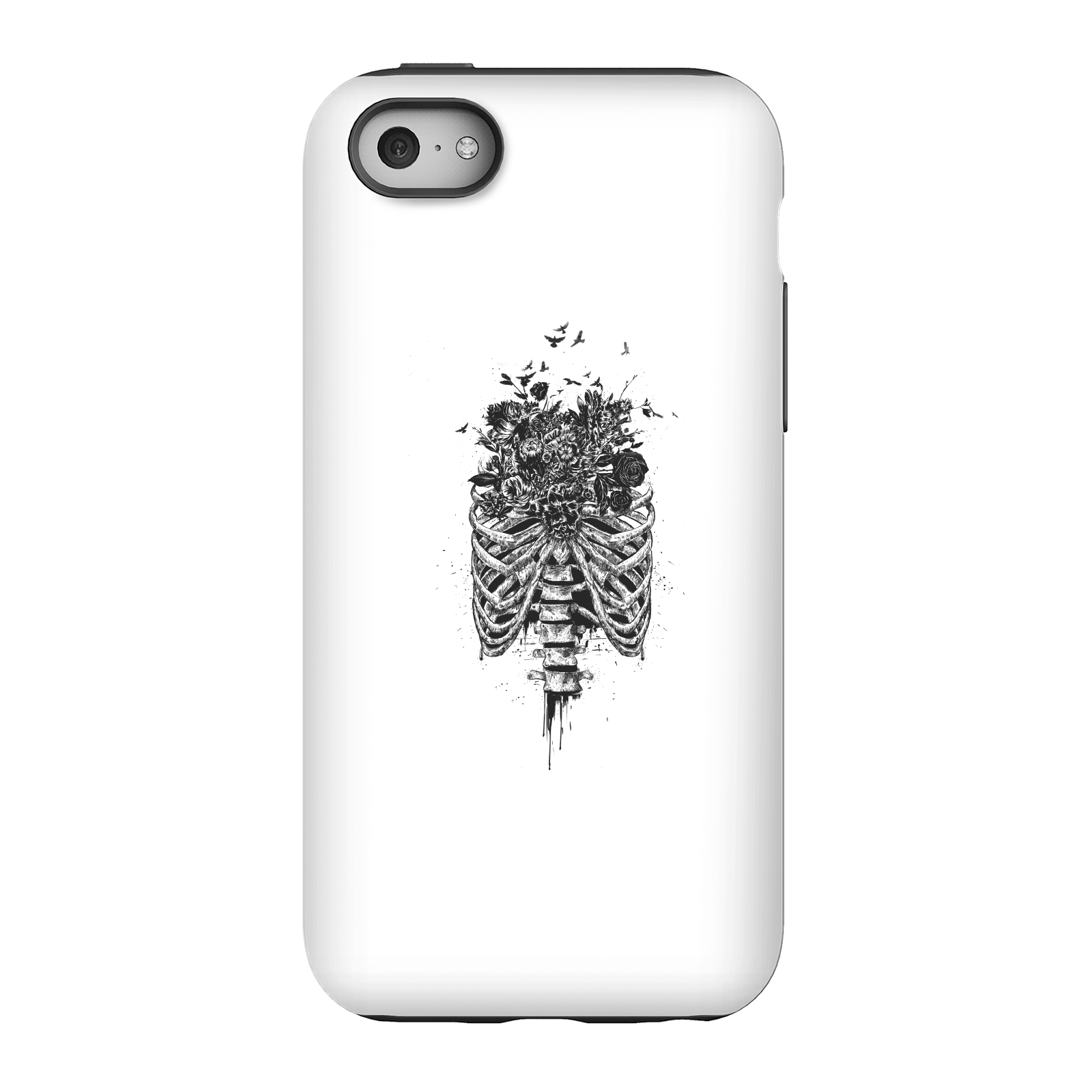 Balazs Solti Ribcage And Flowers Phone Case for iPhone and Android - iPhone 5C - Tough Case - Gloss