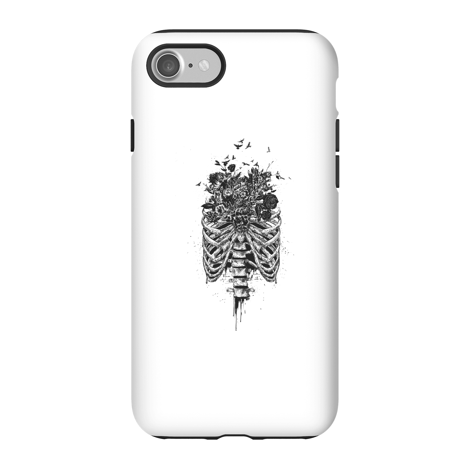 Balazs Solti Ribcage And Flowers Phone Case for iPhone and Android - iPhone 7 - Tough Case - Gloss