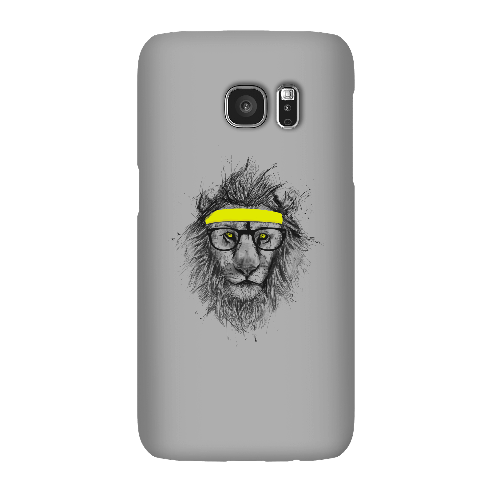 balazs solti lion and sweatband phone case for iphone and android - samsung s7 - snap case - gloss