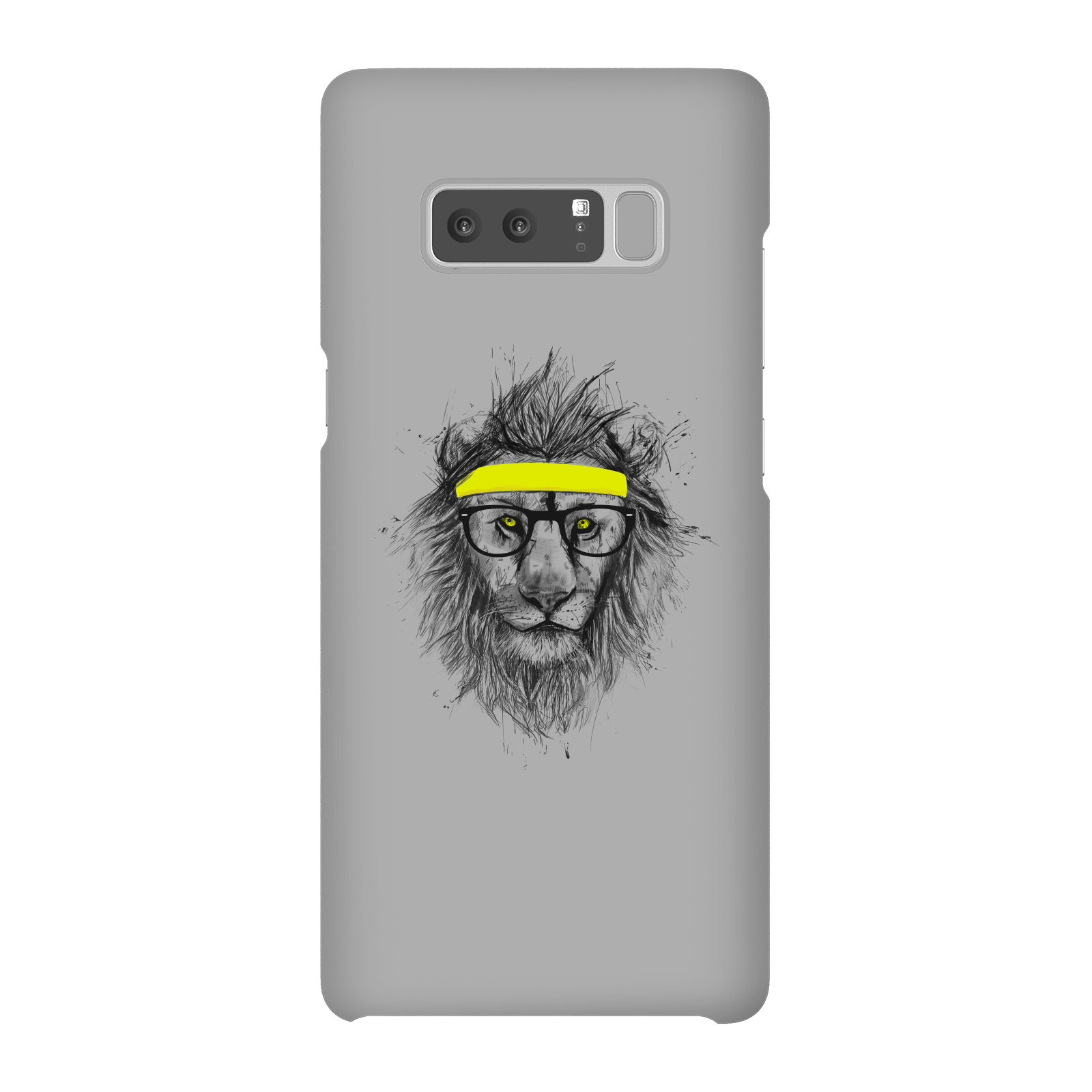 Balazs Solti Lion And Sweatband Phone Case for iPhone and Android - Samsung Note 8 - Snap Case - Gloss