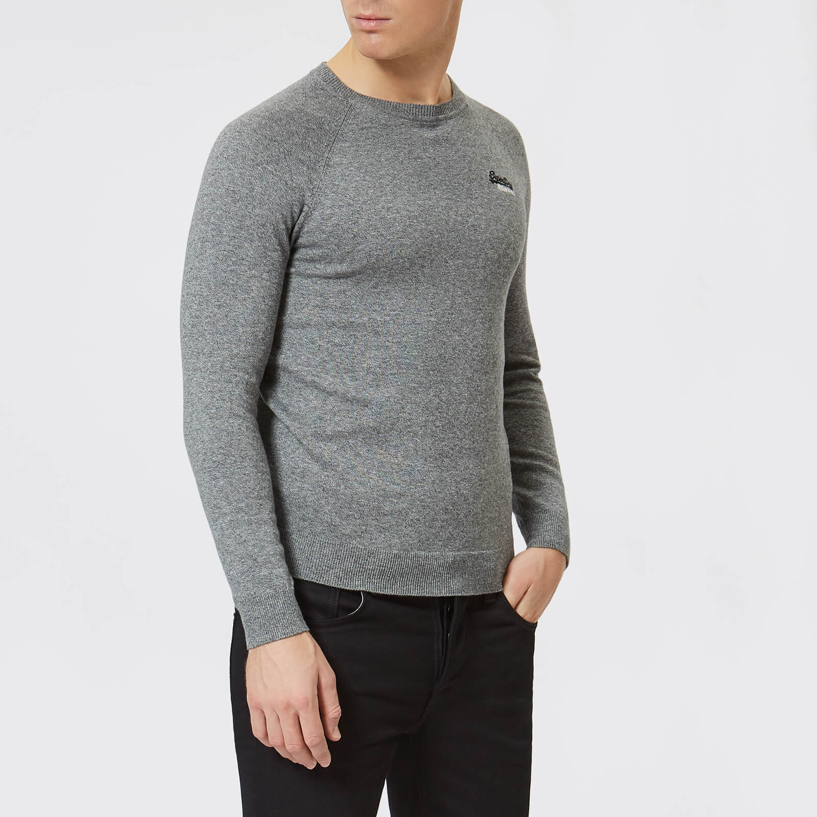 superdry orange label cotton crew jumper