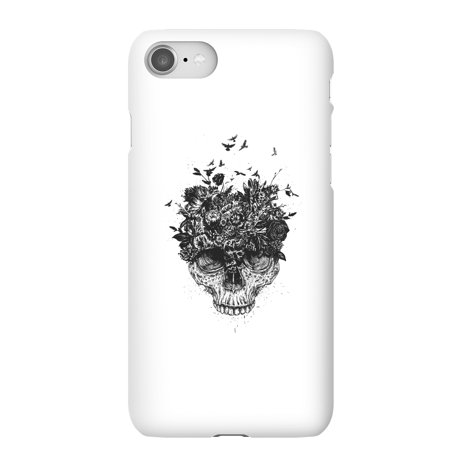 Balazs Solti Skulls And Flowers Phone Case for iPhone and Android - iPhone 8 - Snap Case - Matte