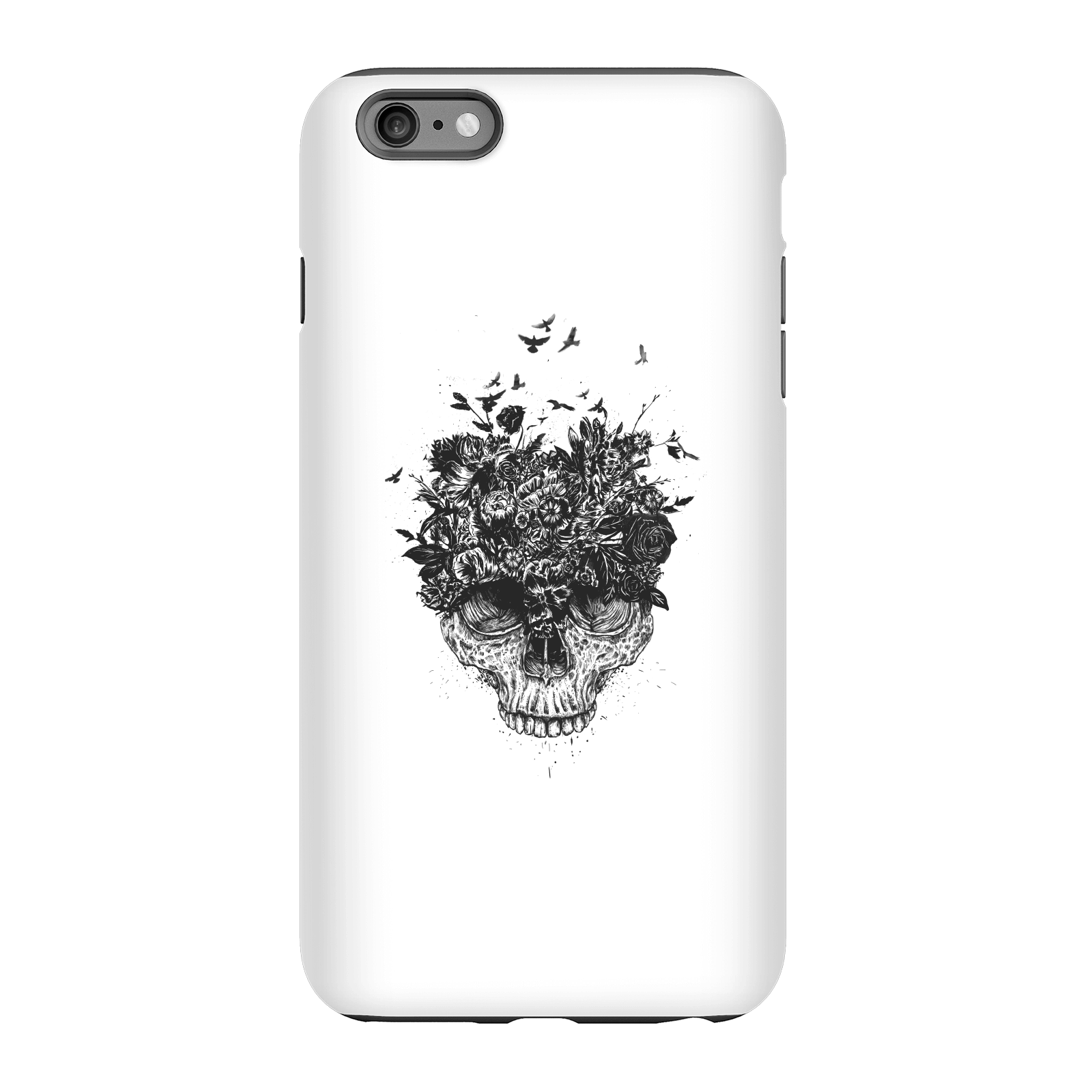 Balazs Solti Skulls And Flowers Phone Case for iPhone and Android - iPhone 6 Plus - Tough Case - Matte