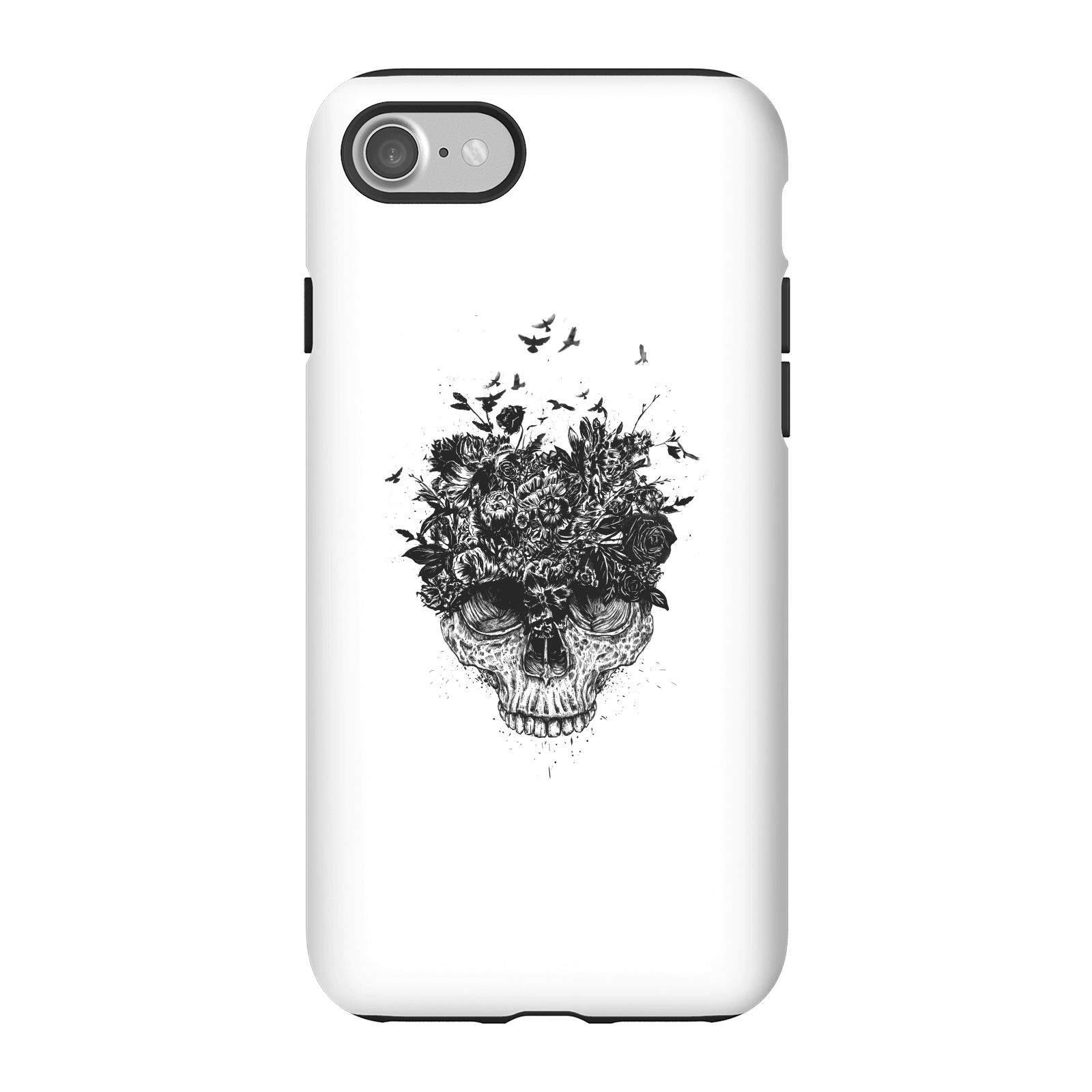 Balazs Solti Skulls And Flowers Phone Case for iPhone and Android - iPhone 7 - Tough Case - Matte