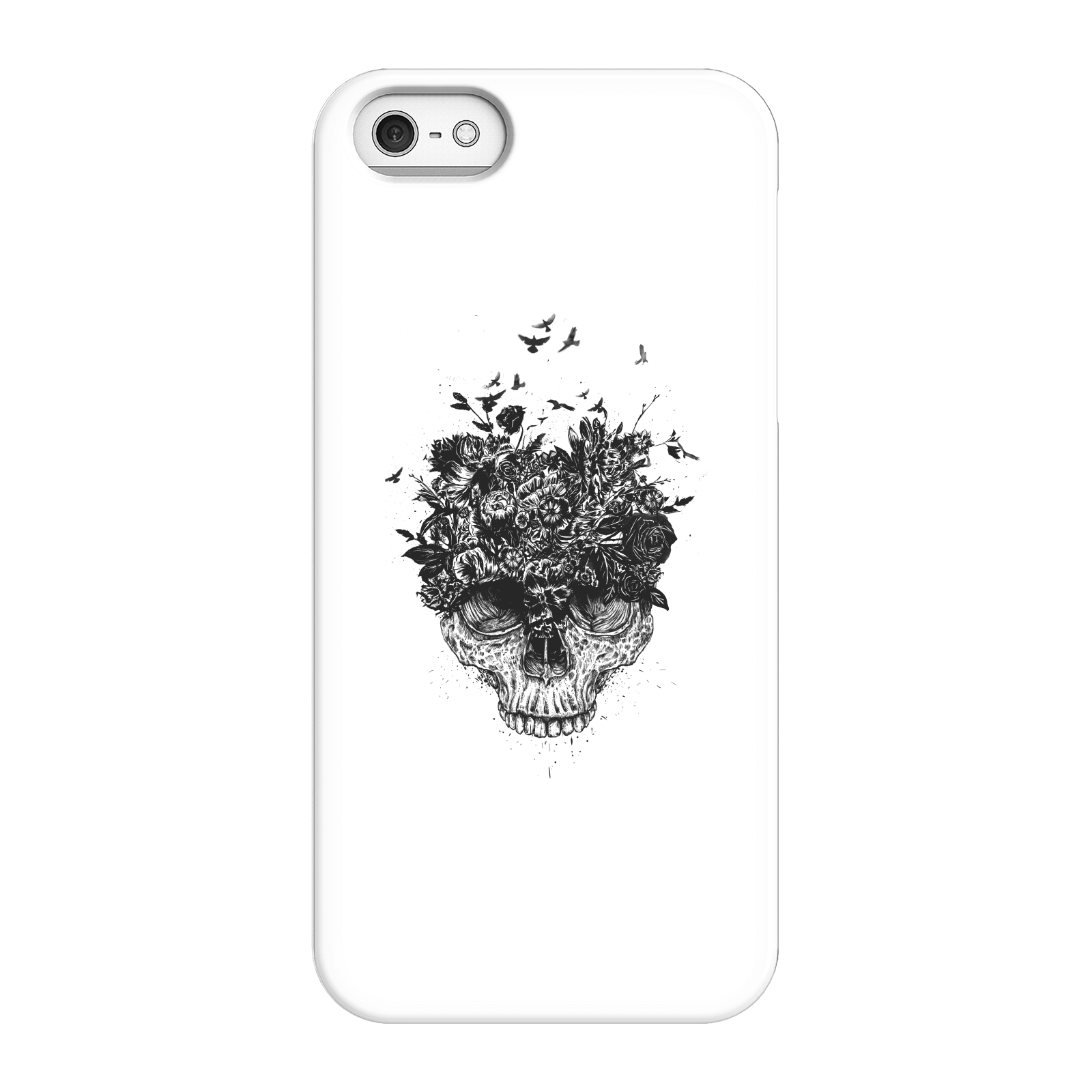 Balazs Solti Skulls And Flowers Phone Case for iPhone and Android - iPhone 5/5s - Snap Case - Gloss