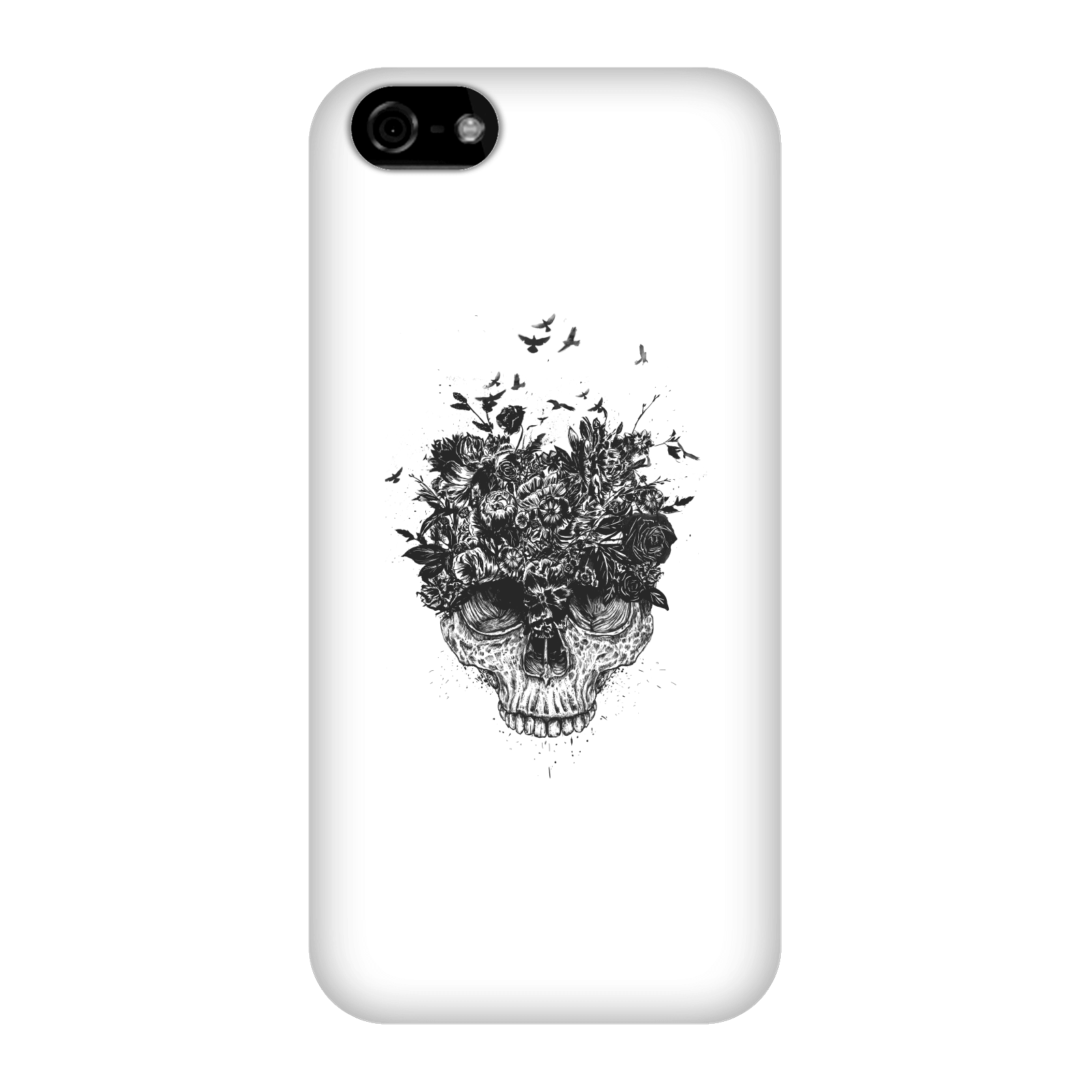 Balazs Solti Skulls And Flowers Phone Case for iPhone and Android - iPhone 5C - Snap Case - Gloss
