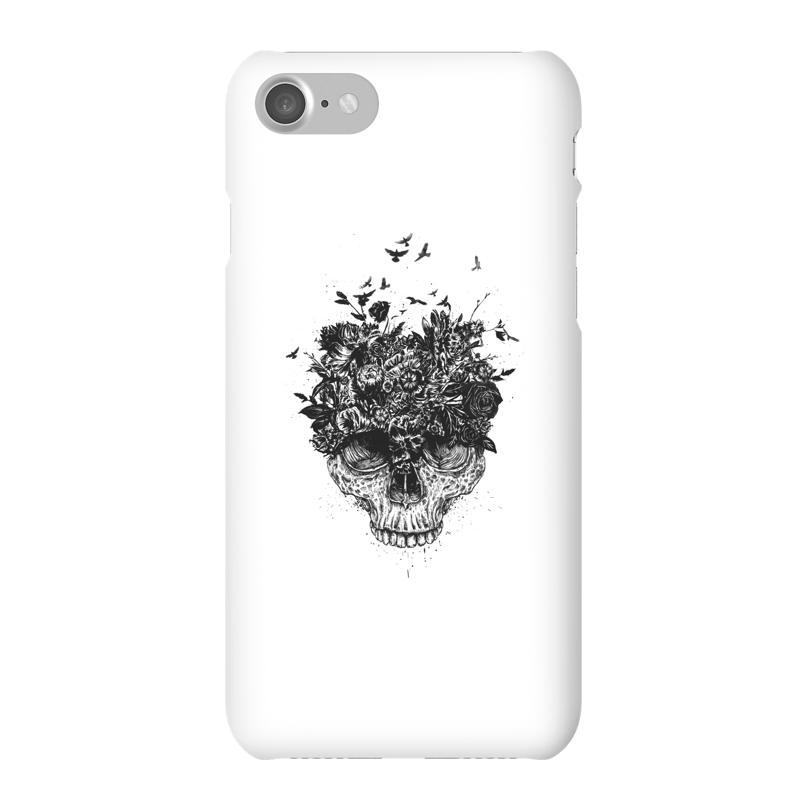 Balazs Solti Skulls And Flowers Phone Case for iPhone and Android - iPhone 7 - Snap Case - Gloss