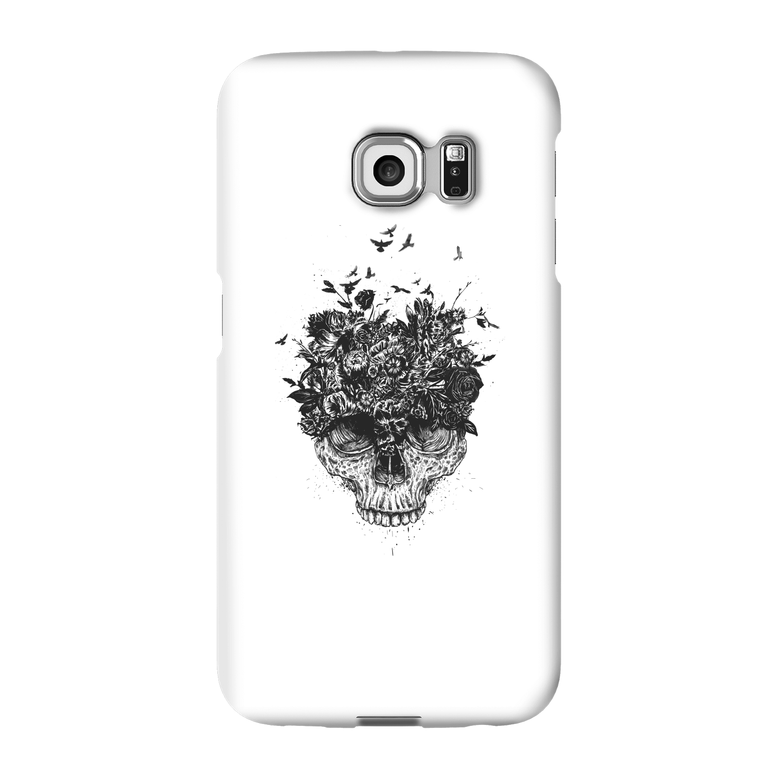 Balazs Solti Skulls And Flowers Phone Case for iPhone and Android - Samsung S6 Edge Plus - Snap Case - Gloss