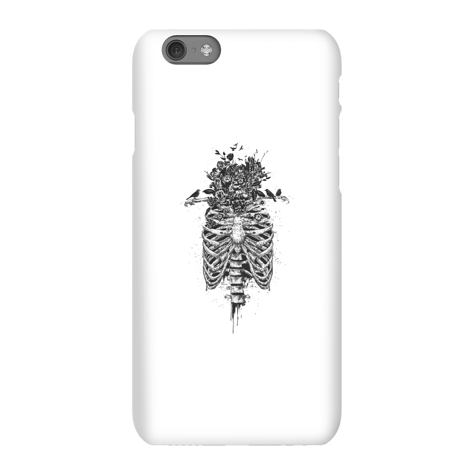 Balazs Solti Skulls And Flowers Phone Case for iPhone and Android - iPhone 6S - Snap Case - Matte