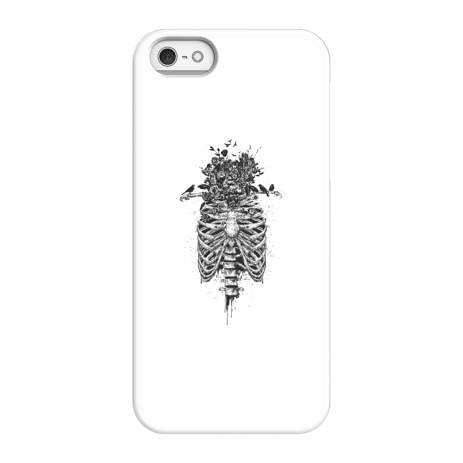 Balazs Solti Skulls And Flowers Phone Case for iPhone and Android - iPhone 5/5s - Snap Case - Gloss