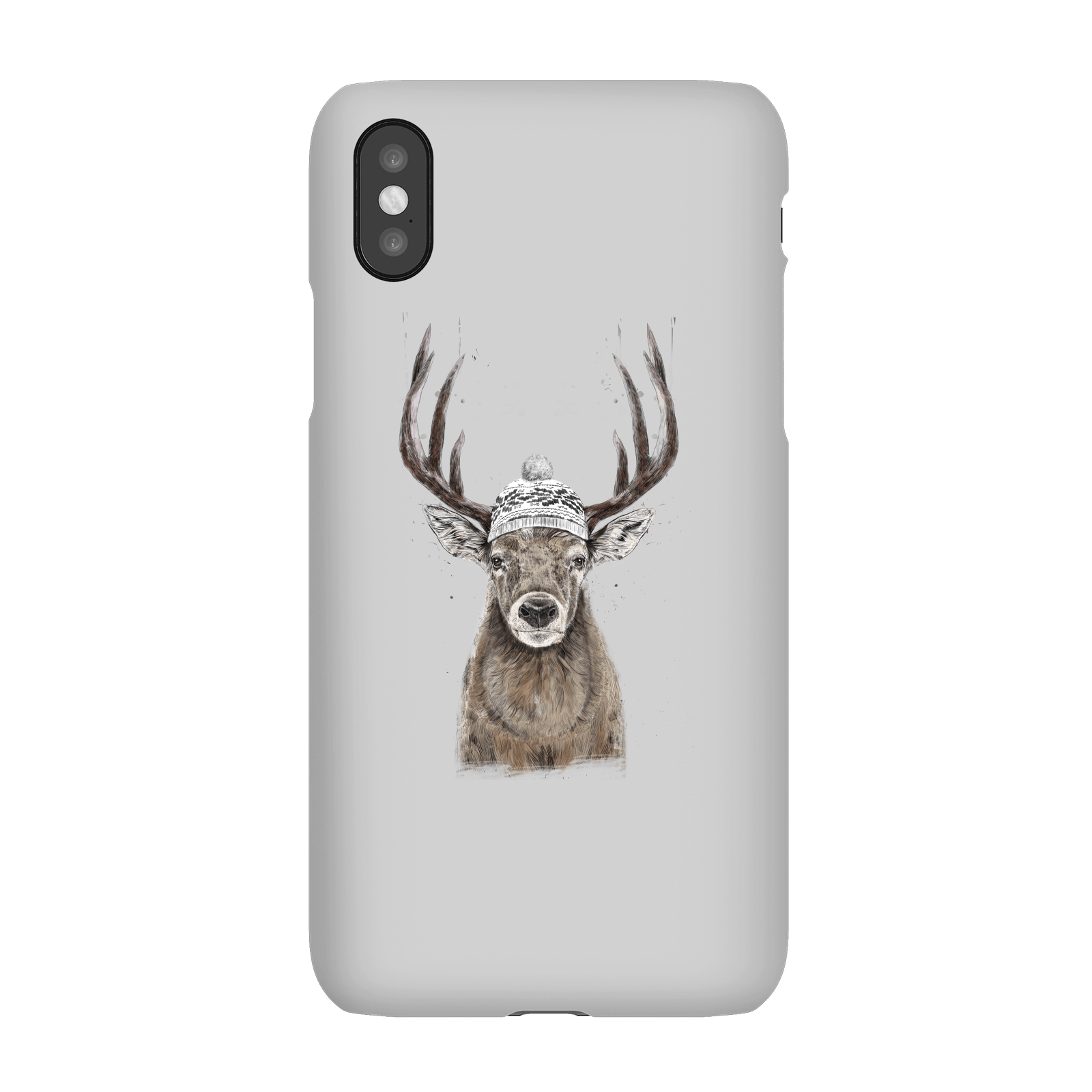 Balazs Solti Winter Deer Phone Case for iPhone and Android - iPhone X - Snap Case - Matte