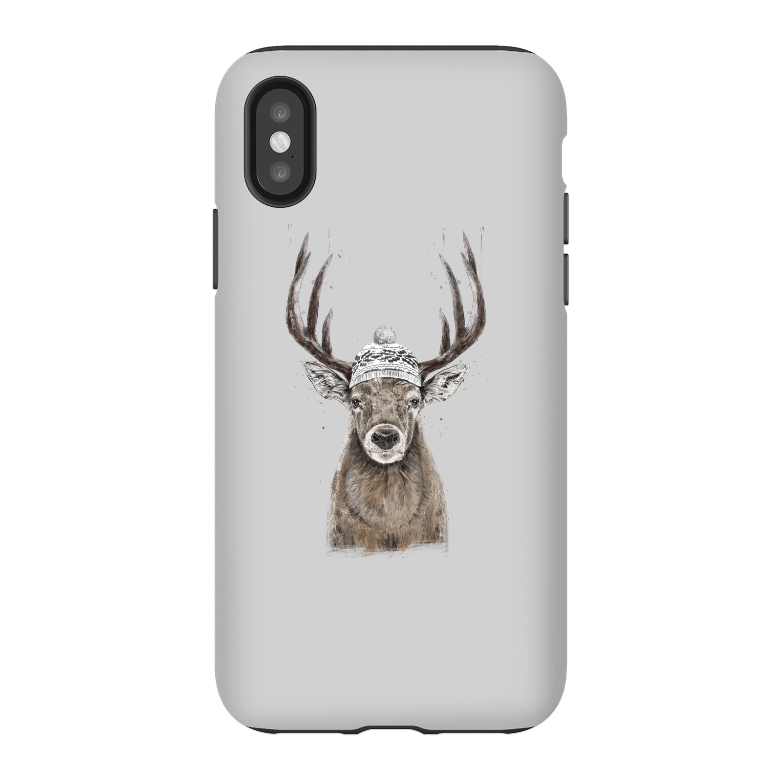 Balazs Solti Winter Deer Phone Case for iPhone and Android - iPhone X - Tough Case - Matte