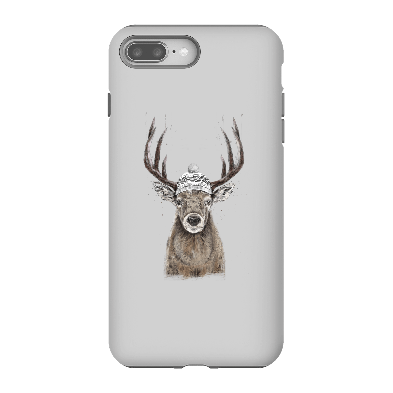 Balazs Solti Winter Deer Phone Case for iPhone and Android - iPhone 8 Plus - Tough Case - Gloss