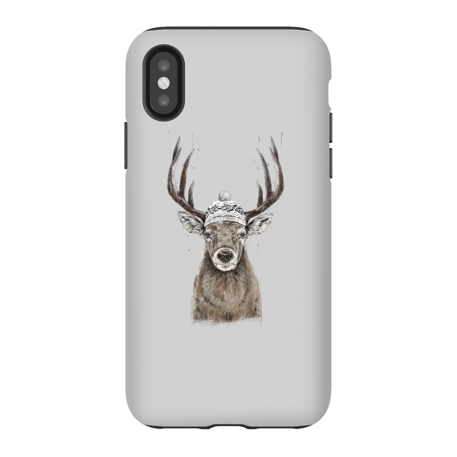 Balazs Solti Winter Deer Phone Case for iPhone and Android - iPhone X - Tough Case - Gloss