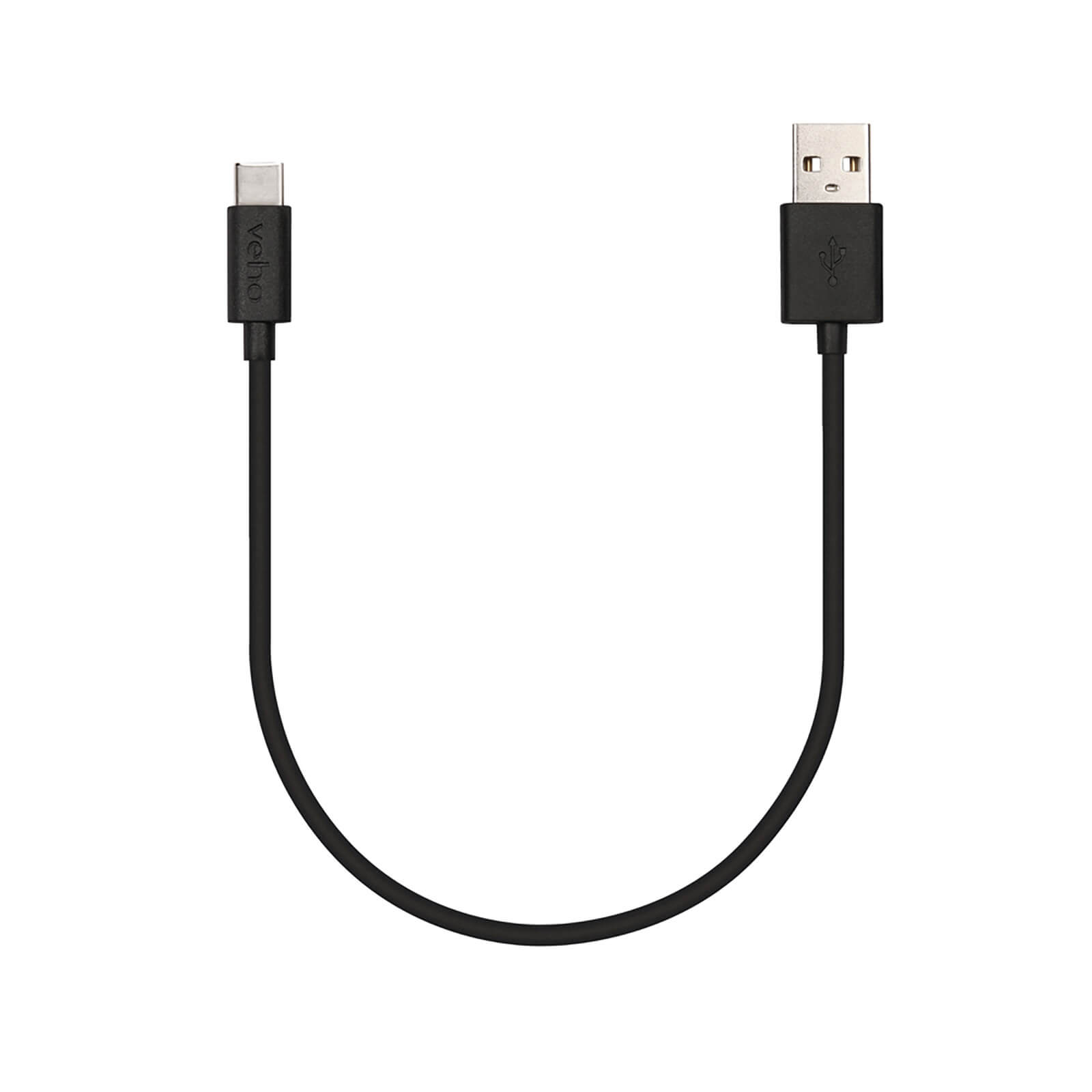 Veho 20cm USB to USB Type C Cable - Black