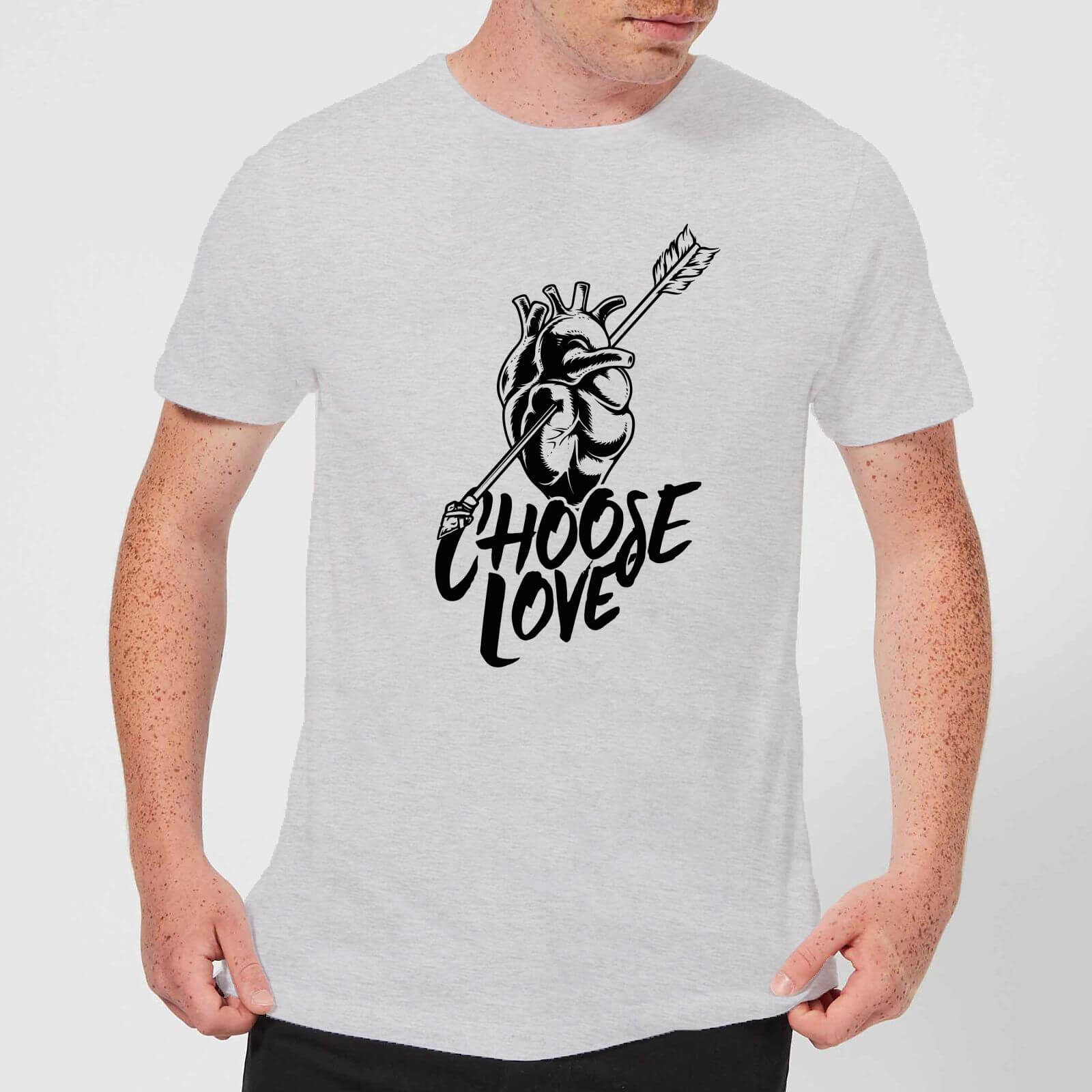 Native Shore Choose Love Men's T-Shirt - Grey - 3XL - Grey